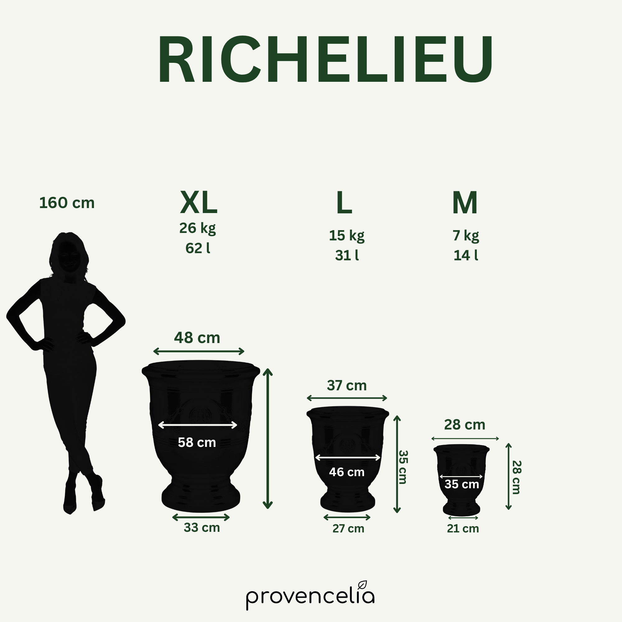 Provencelia květináč RICHELIEU Antická rez – glazovaná keramika, styl Anduze