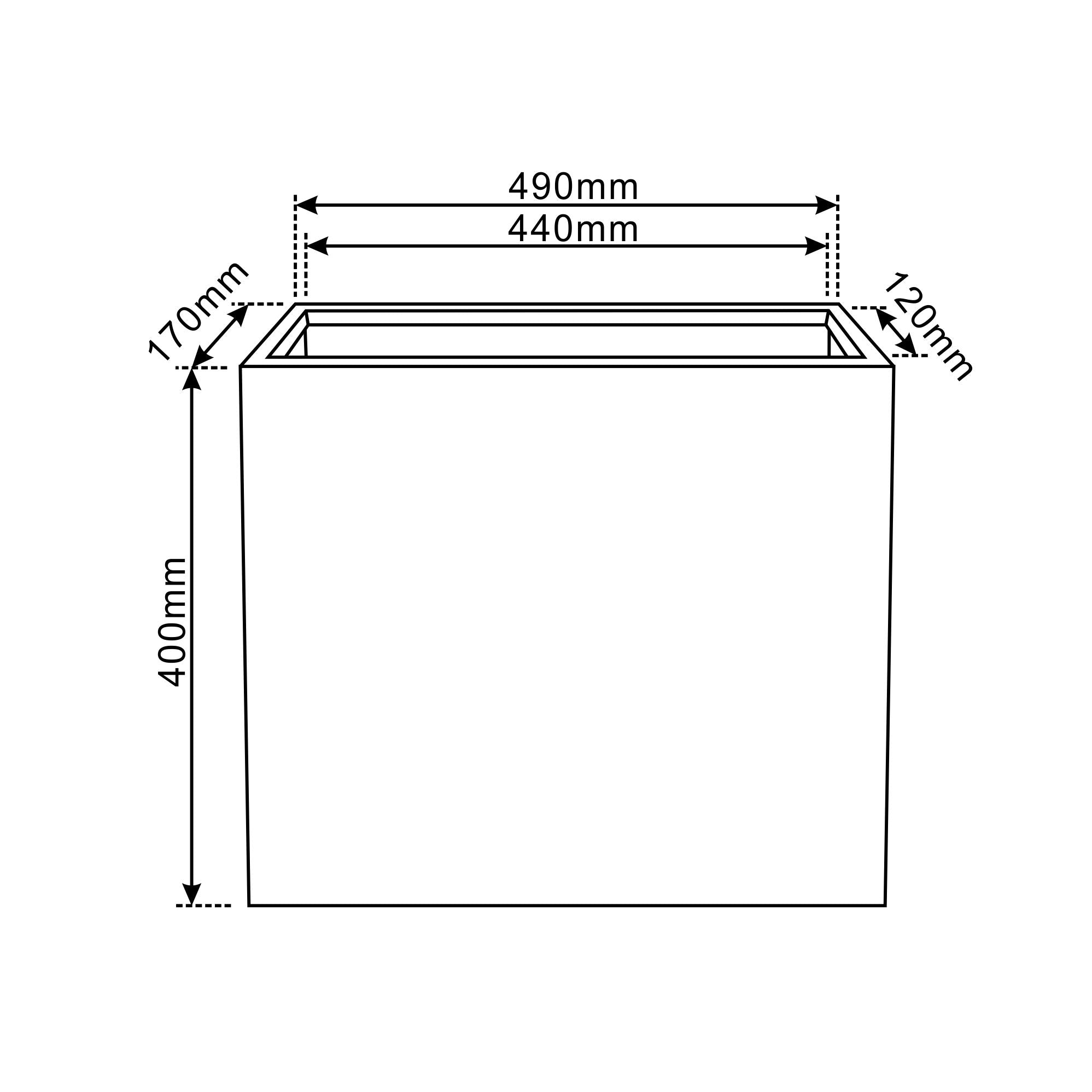 Betonový květináč Horizon světle šedý 49×17×40 cm – mrazuvzdorný, do exteriéru
