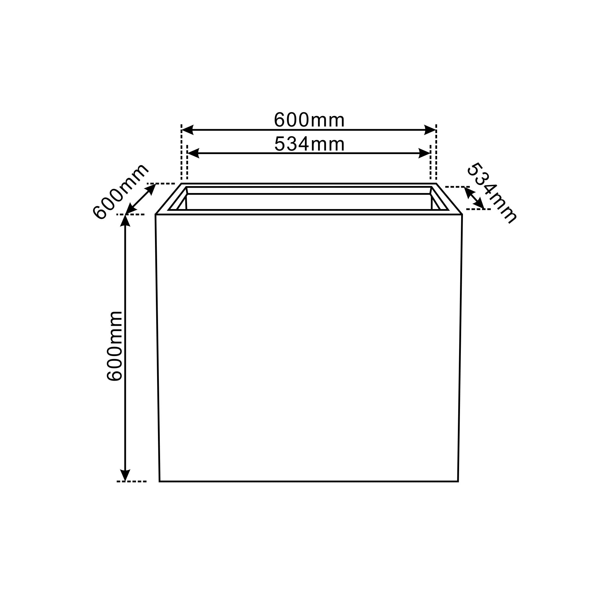 Betonový květináč Kubix tmavě zelená 60×60×60 cm – mrazuvzdorný, do exteriéru