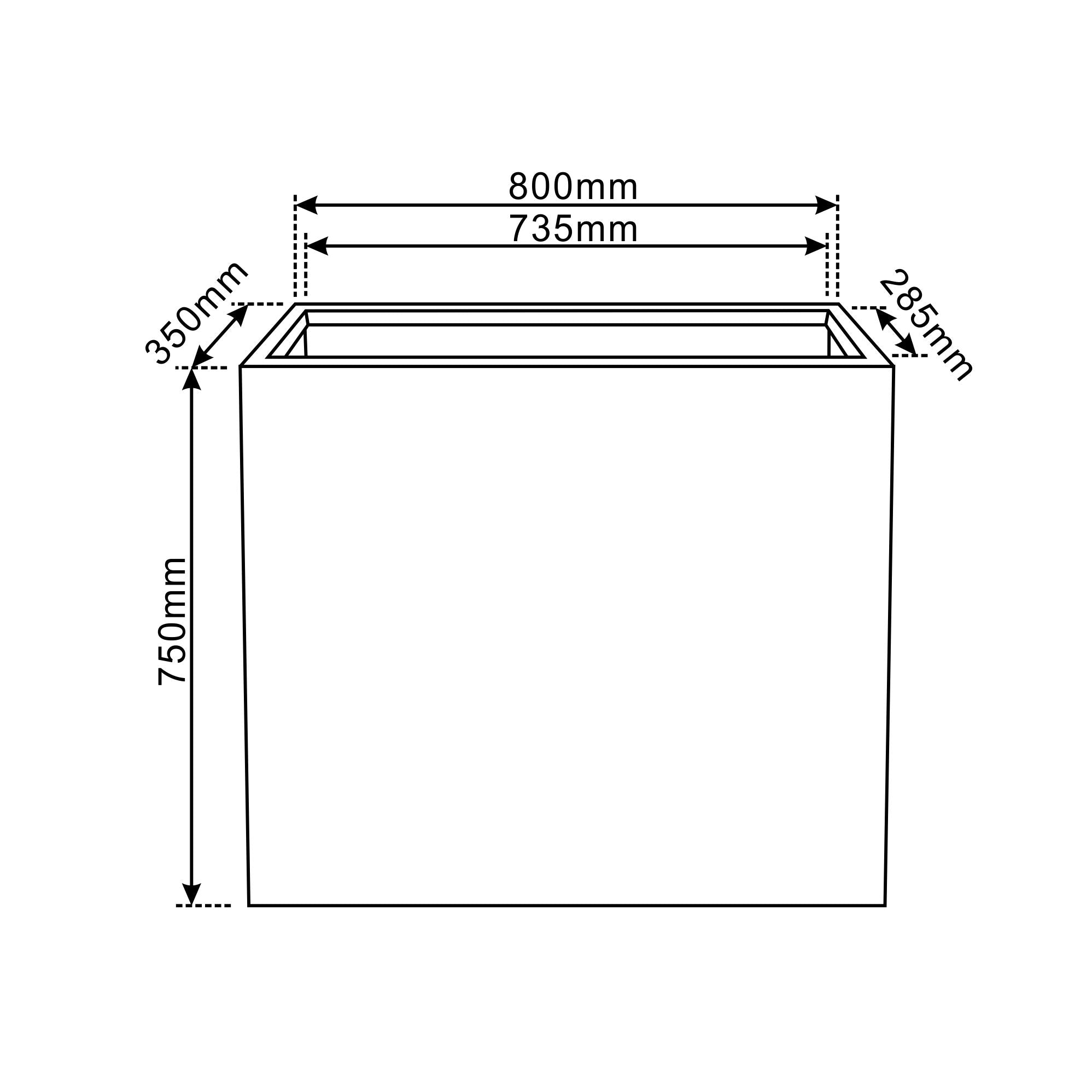 Betonový květináč Horizon světle šedý 80×35×75 cm – mrazuvzdorný, do exteriéru