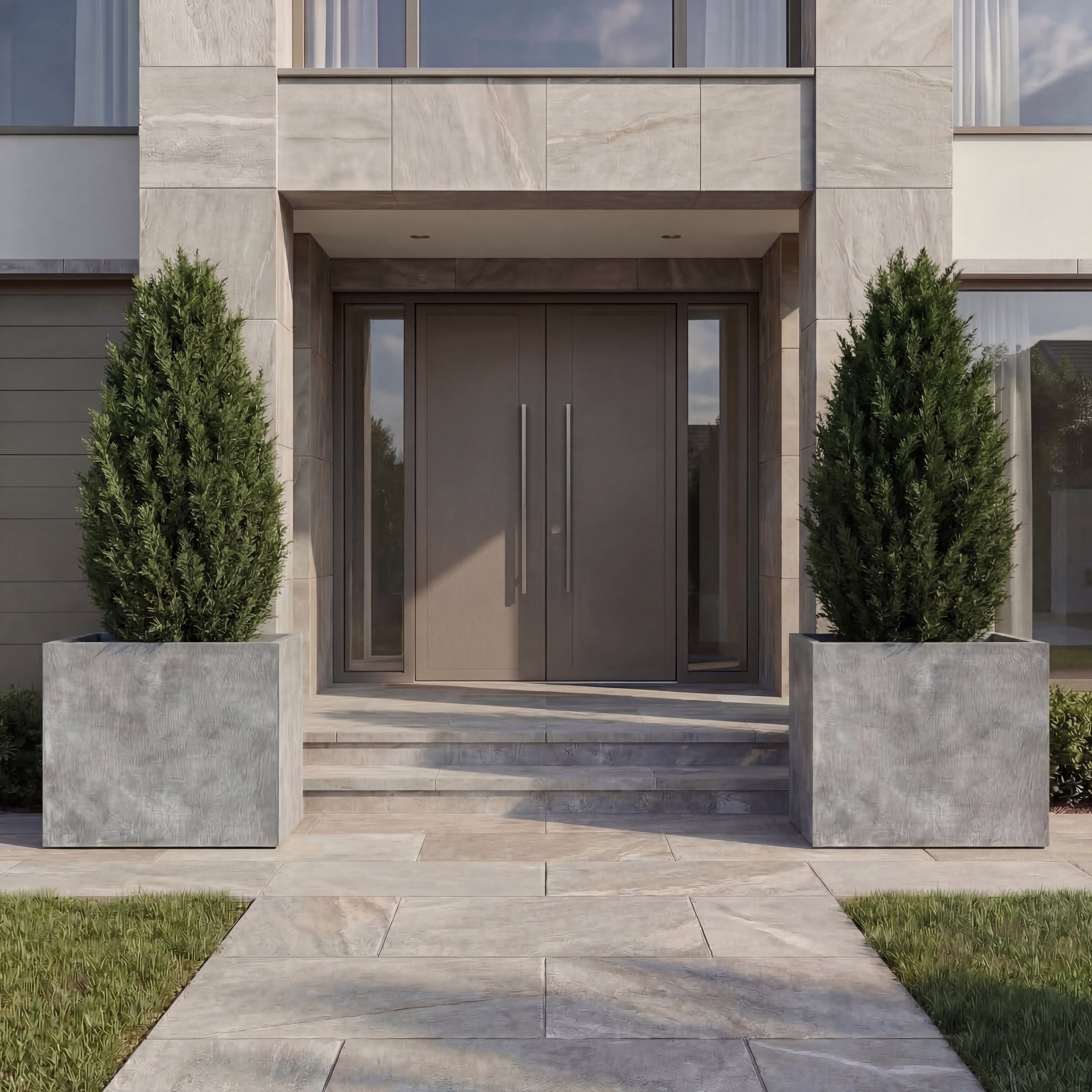 Provencelia ALPHA světle šedá – prémiový keramický květináč, nadčasový design