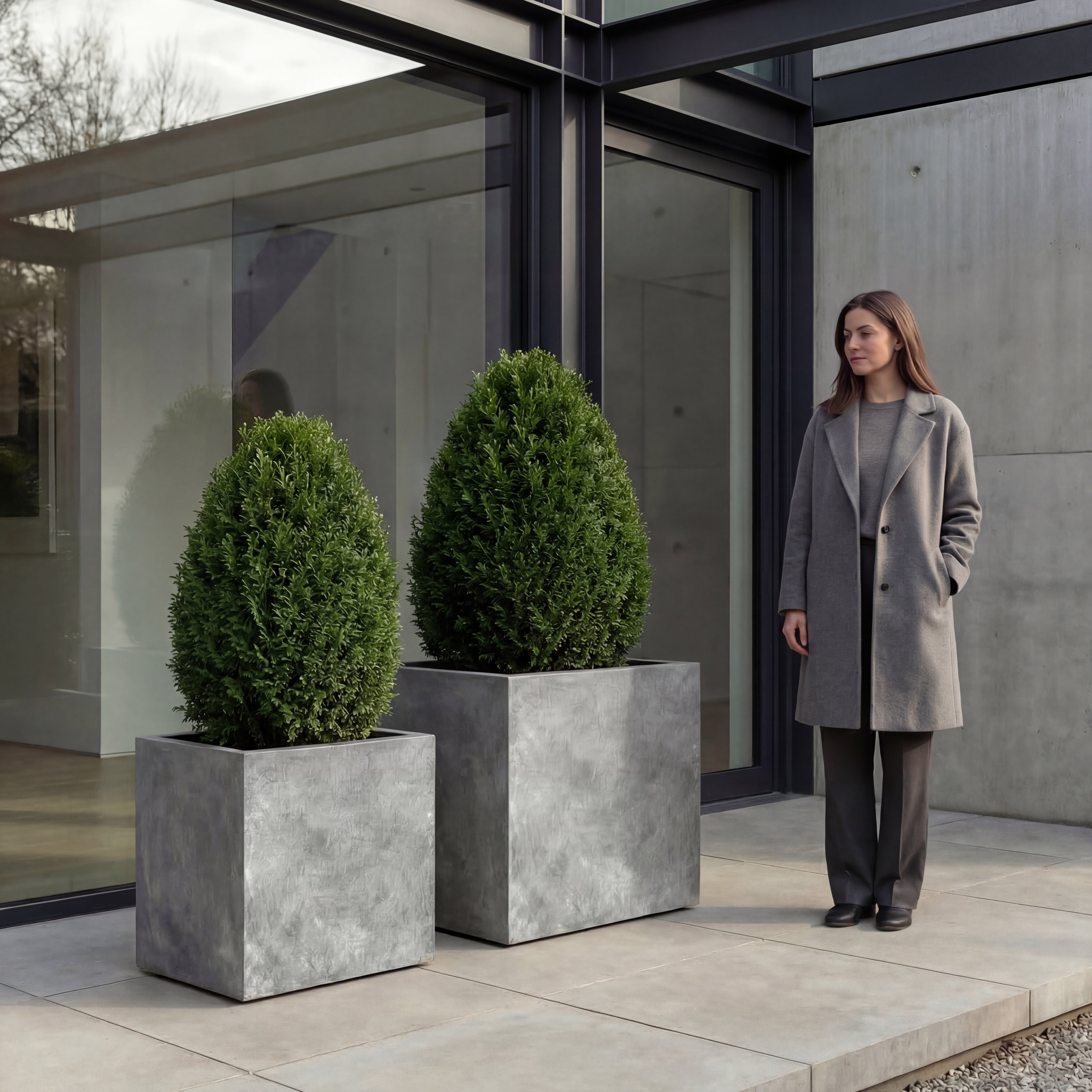 Provencelia květináč ALPHA světle šedá – glazovaná terakota, styl Anduze