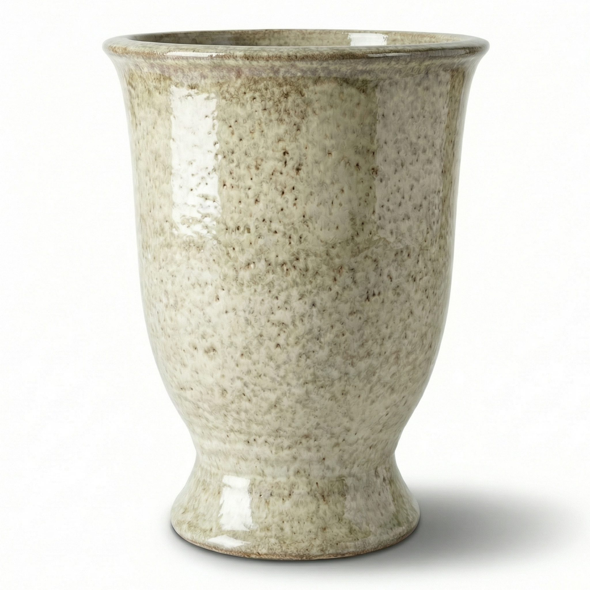 Keramický květináč ARTHUR tygrovaná bílá – Provencelia, ručně vyráběný, mrazuvzdorný