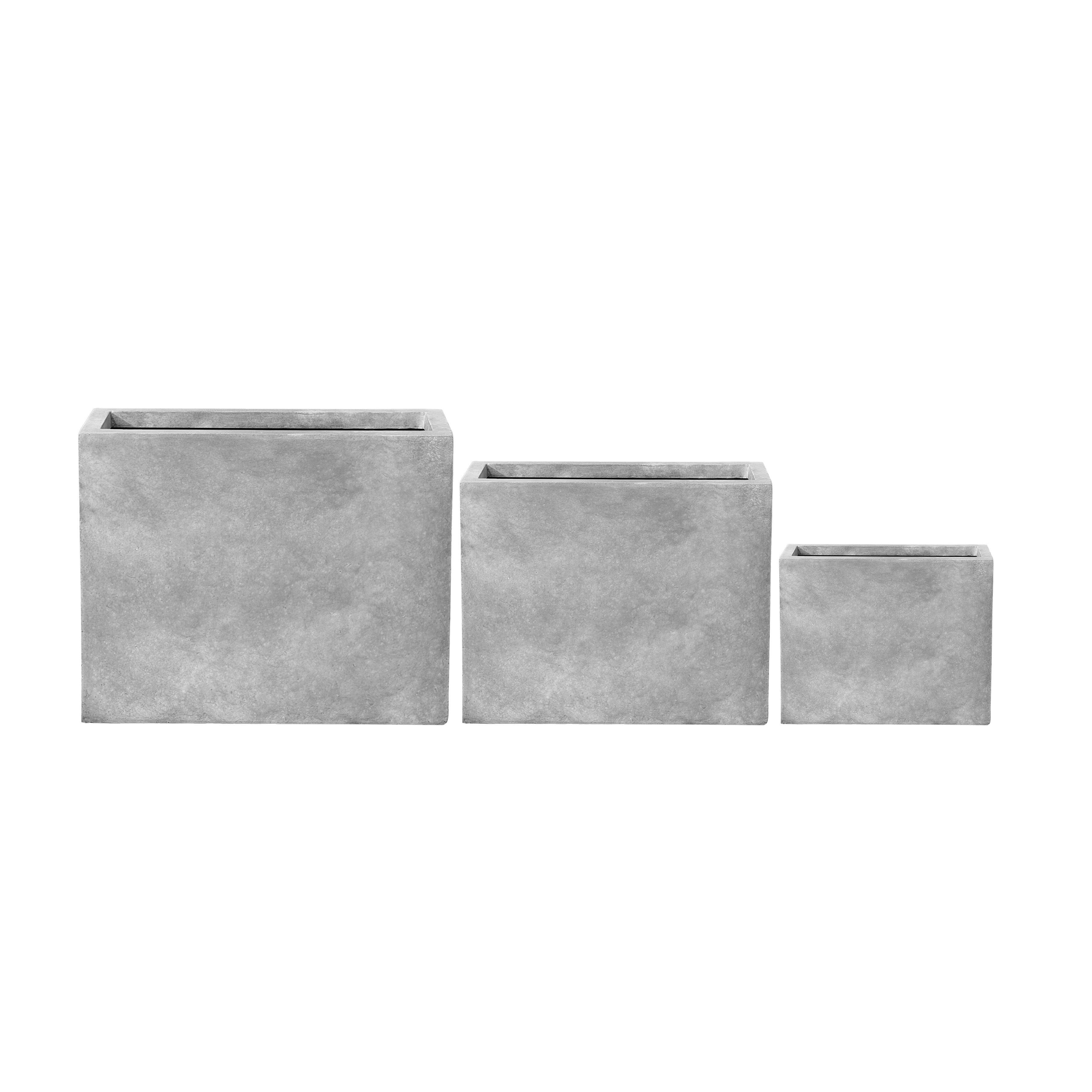 Betonový květináč Horizon světle šedý 80×35×75 cm – mrazuvzdorný, do exteriéru