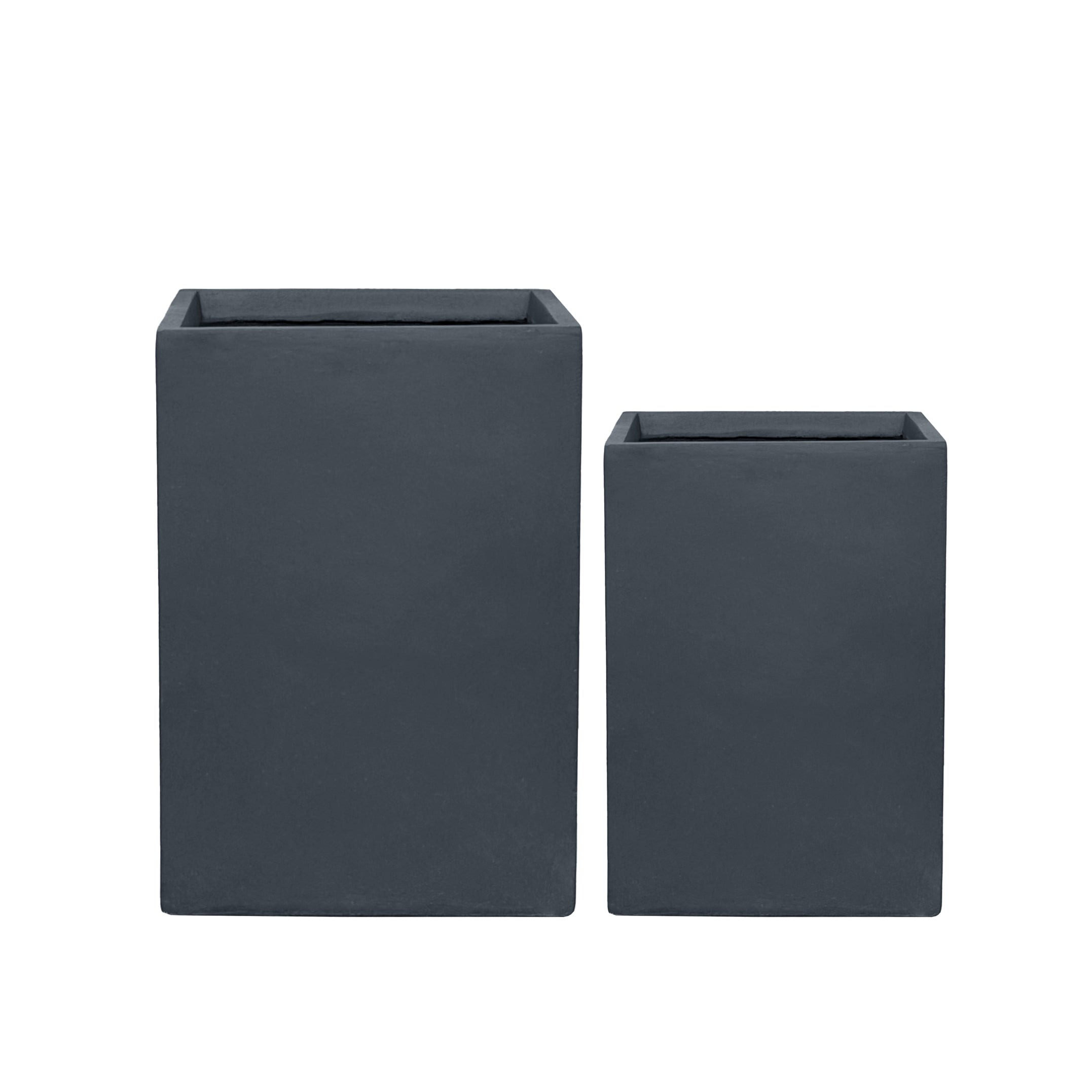Betonový květináč Kubix tmavě šedá 33×33×47 cm – mrazuvzdorný, do exteriéru