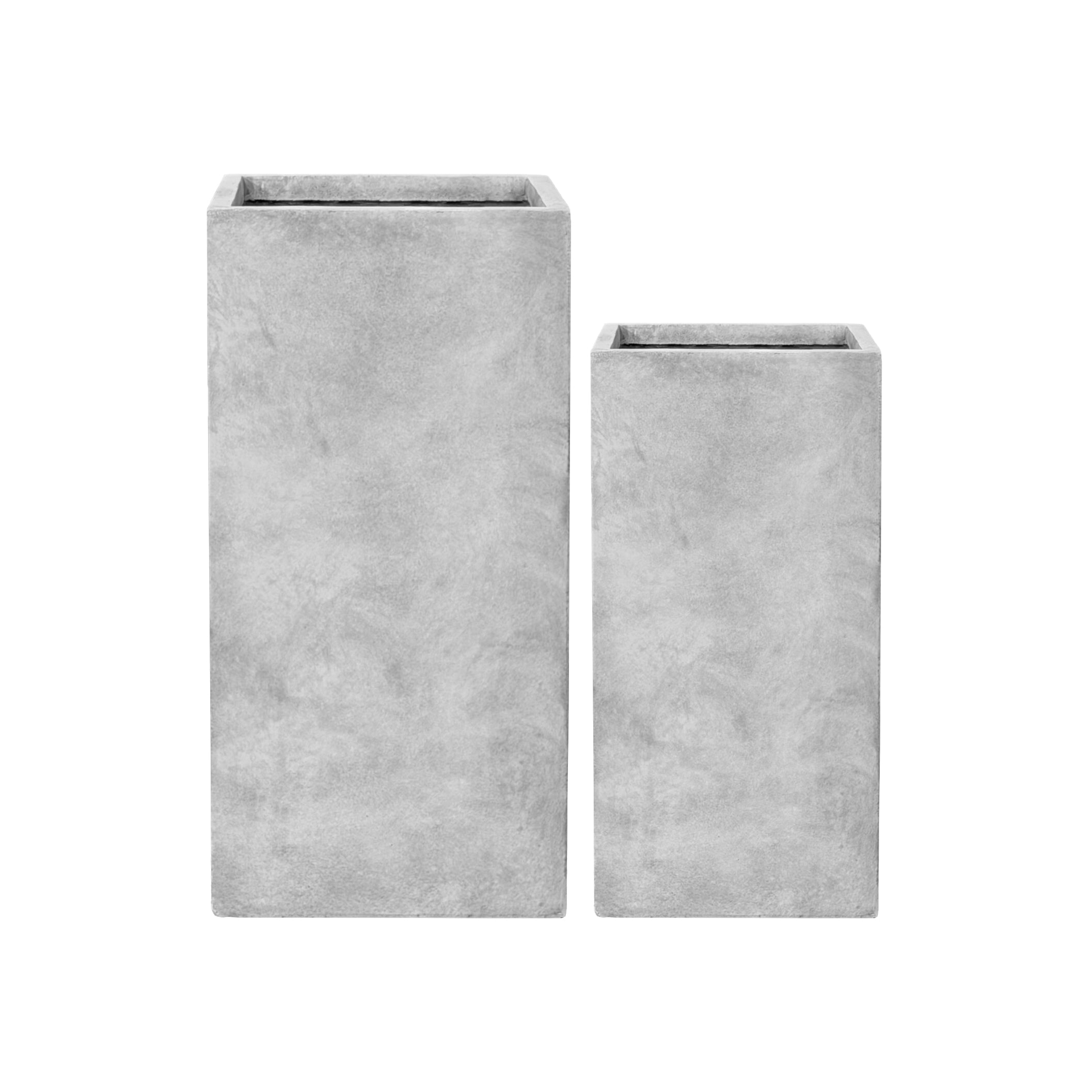 Betonový květináč Kubix světle šedá 35×35×70 cm – mrazuvzdorný, do exteriéru