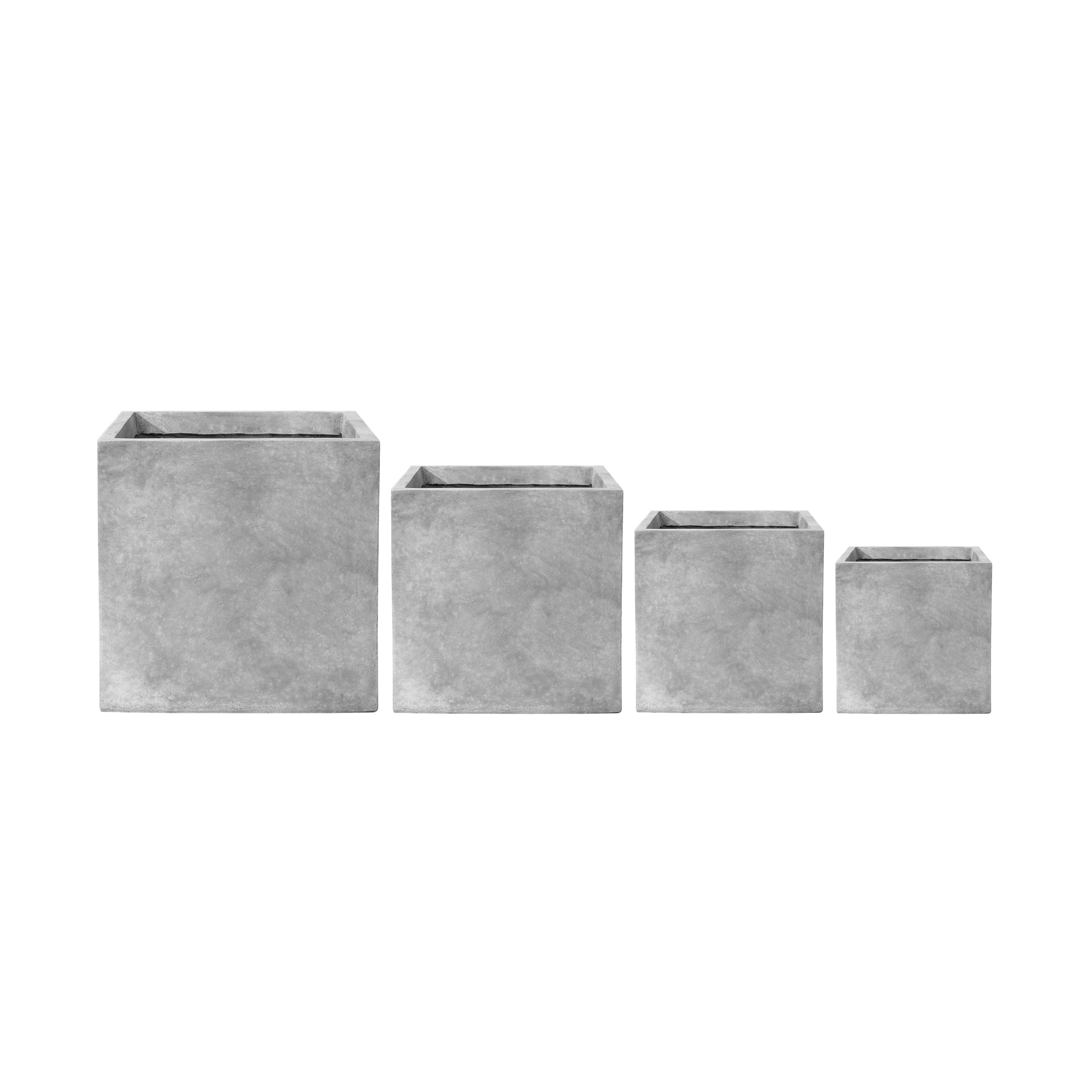Betonový květináč Kubix světle šedá 75×75×75 cm – mrazuvzdorný, do exteriéru