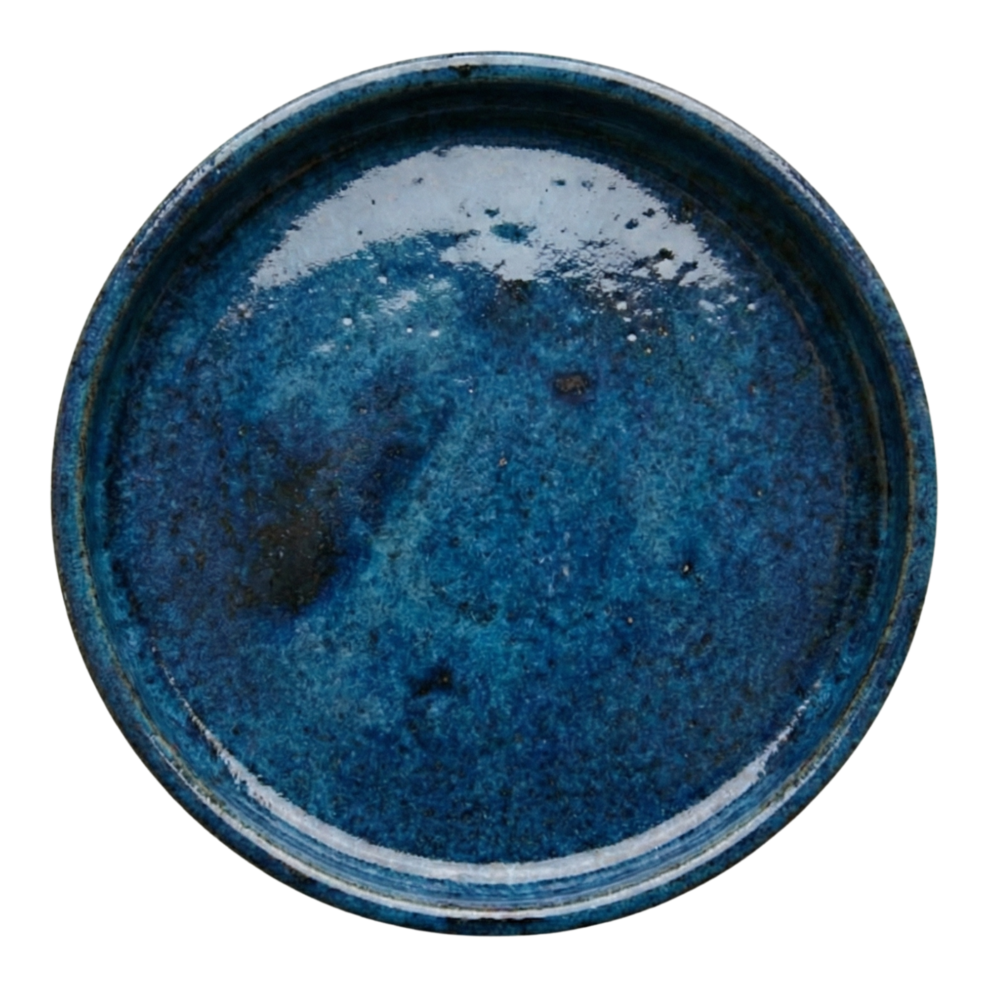 Podmiska pod květináč - Azurově modrá