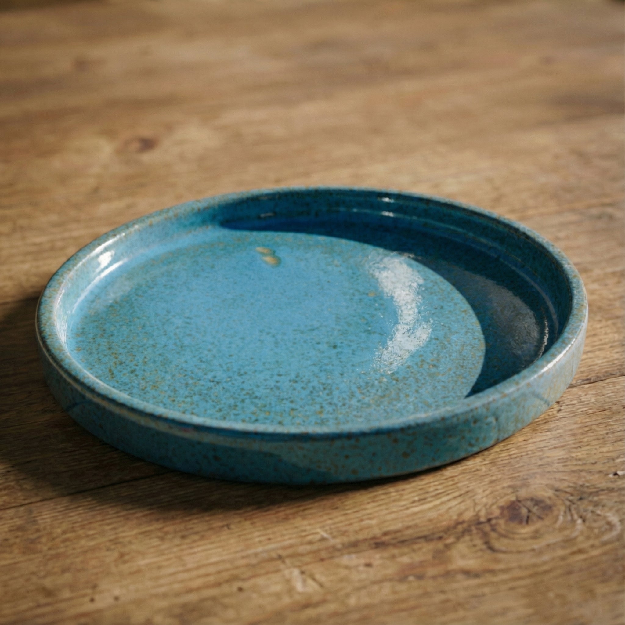 Podmiska pod květináč - Ocelově modrá