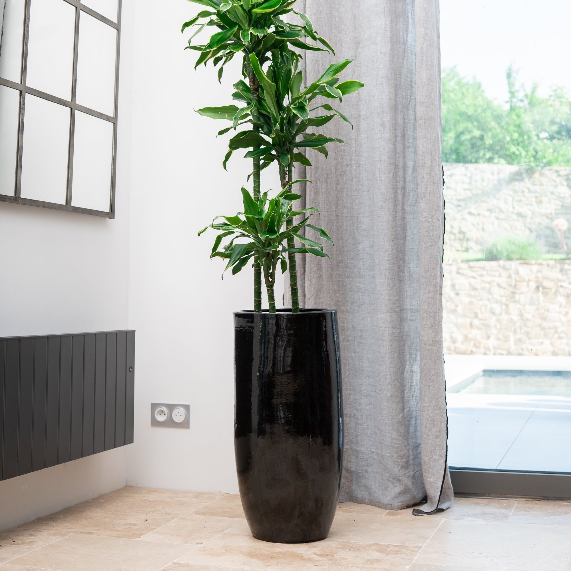 Keramicky květináč Athena - Černý