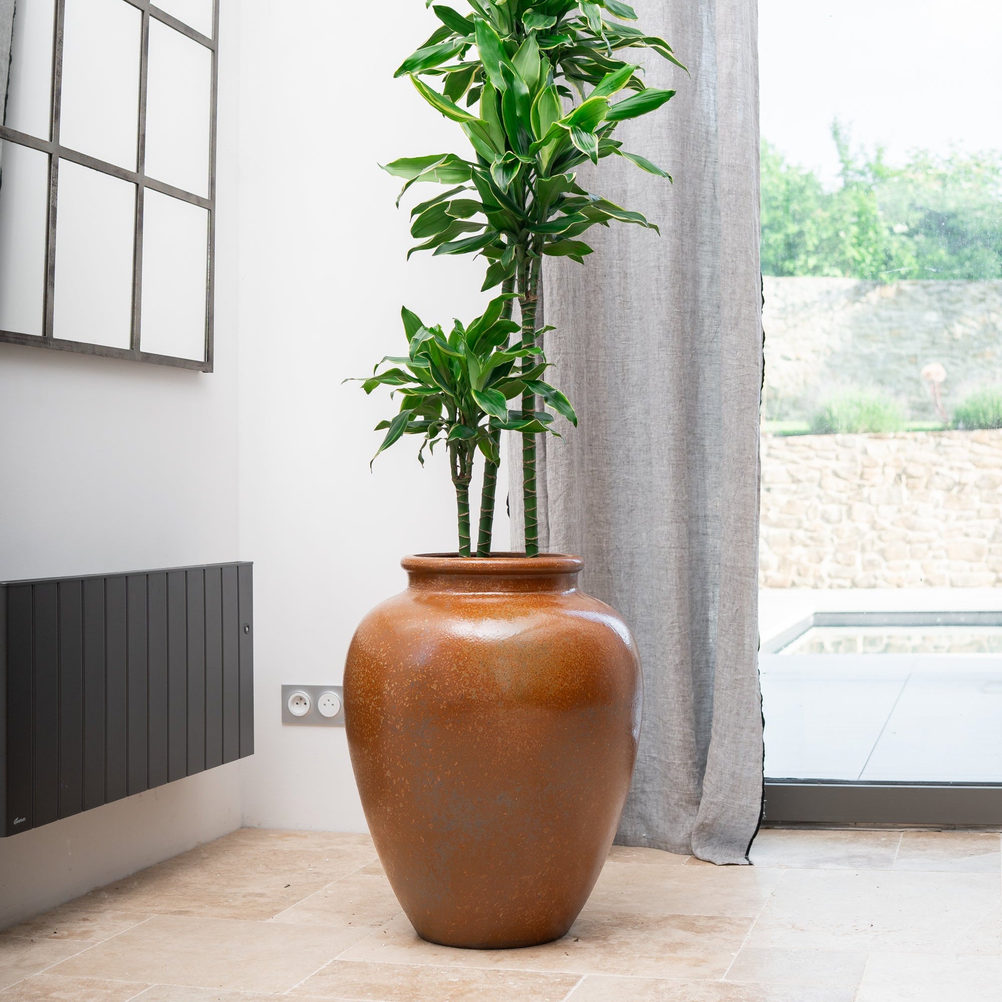 Provencelia květináč DIONYSOS Antická rez – glazovaná terakota, styl Anduze