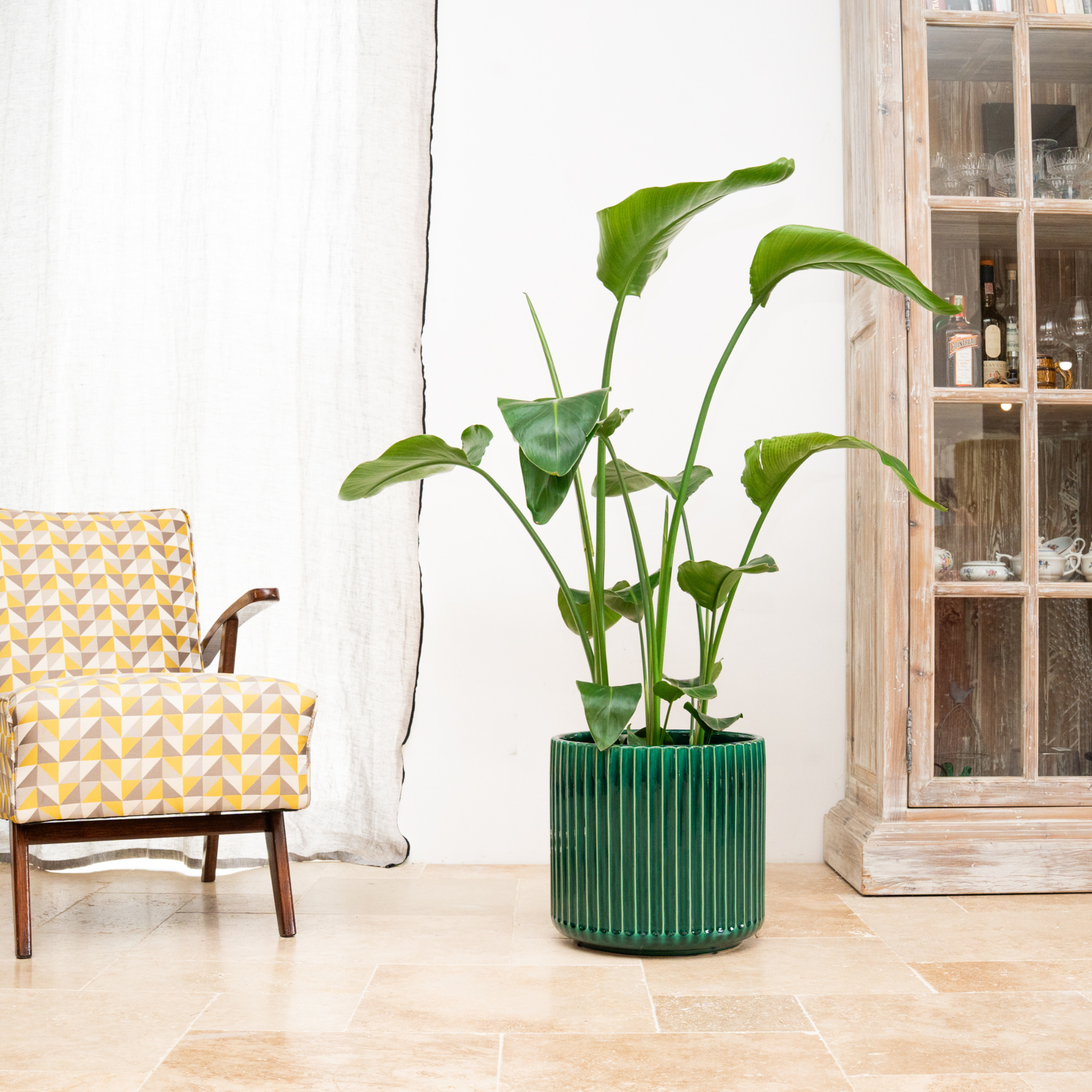 Keramický květináč London - Tmavě zelená