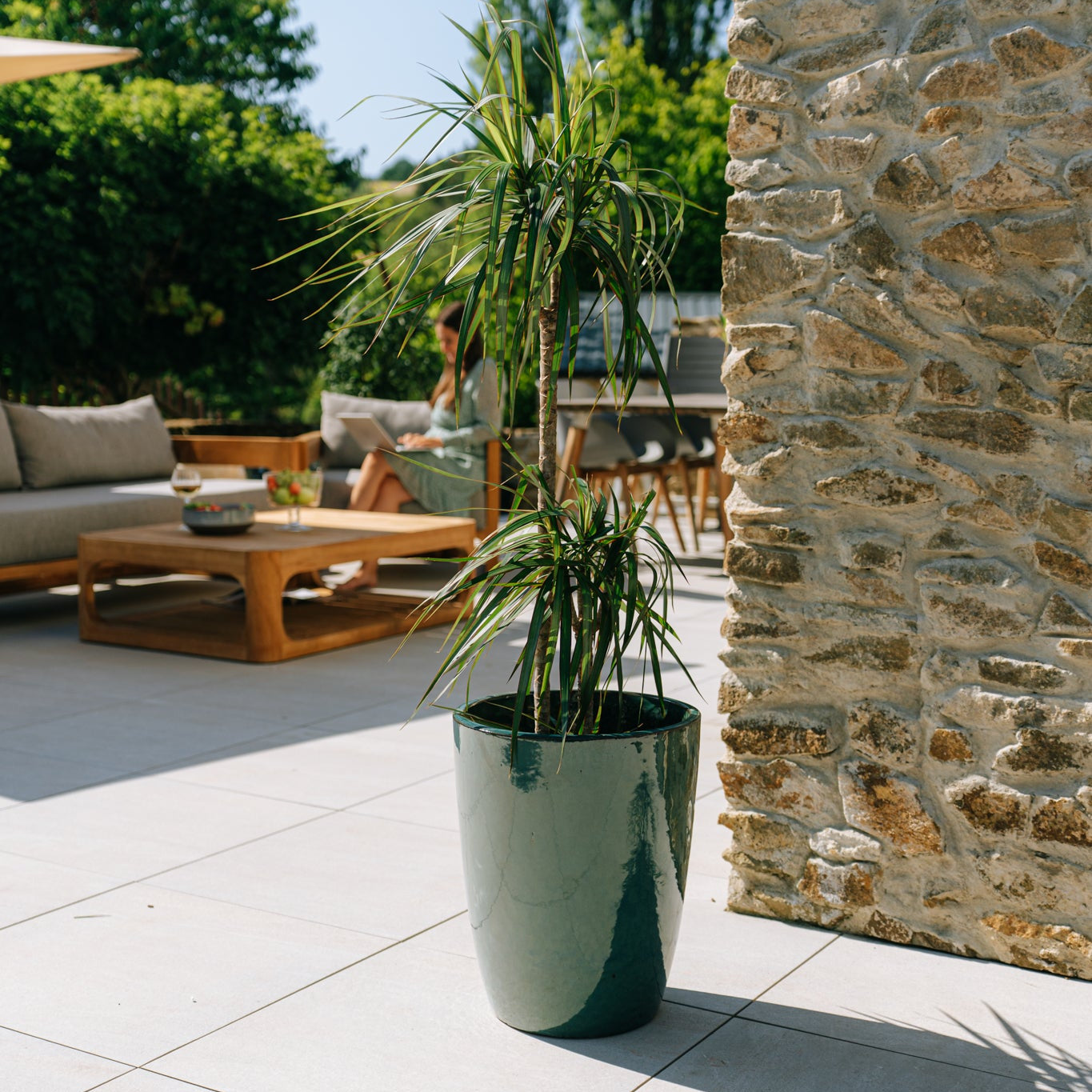 Keramicky květináč Mazarin- Nefritová