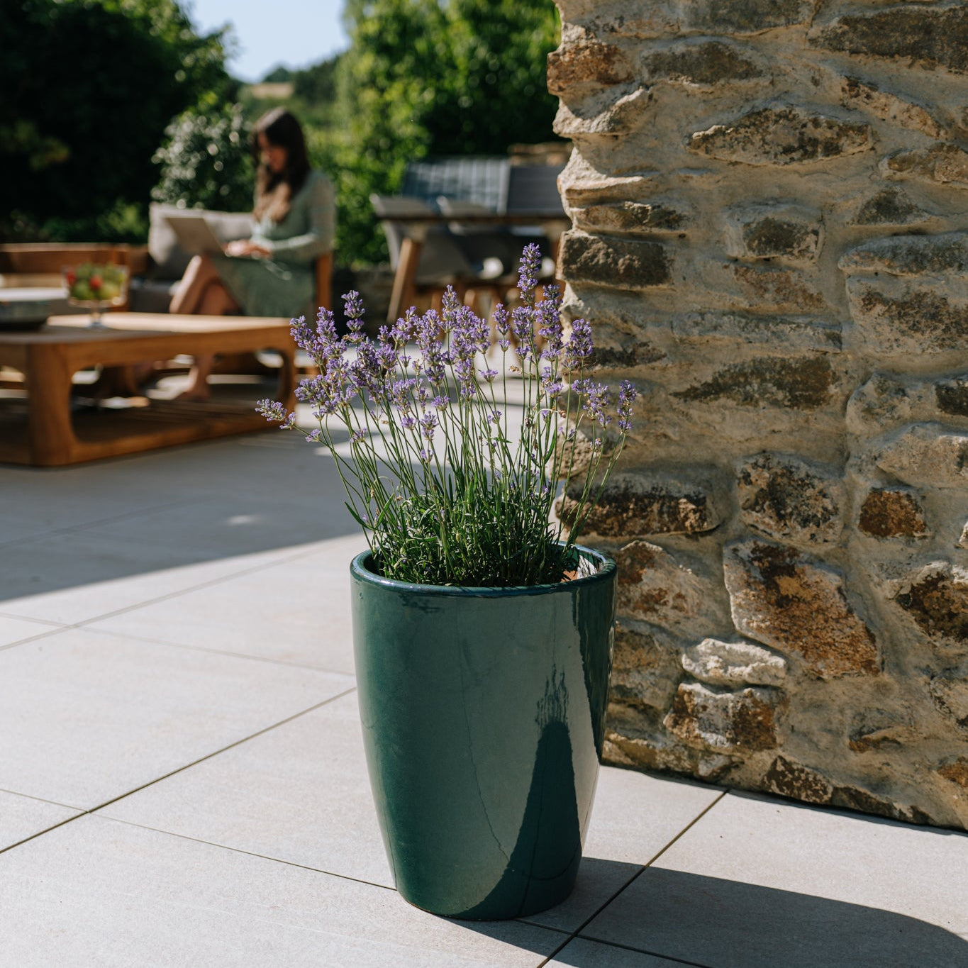 Keramicky květináč Mazarin- Nefritová