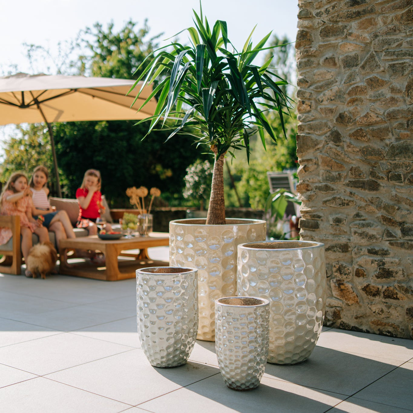 Keramický květináč MEROVEE - Perlový