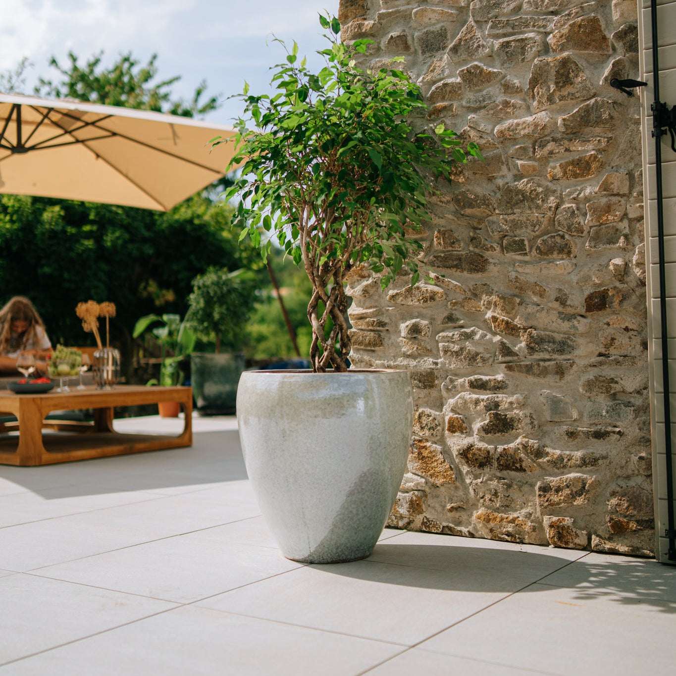 Keramický květináč LAFONTAINE - Perlová