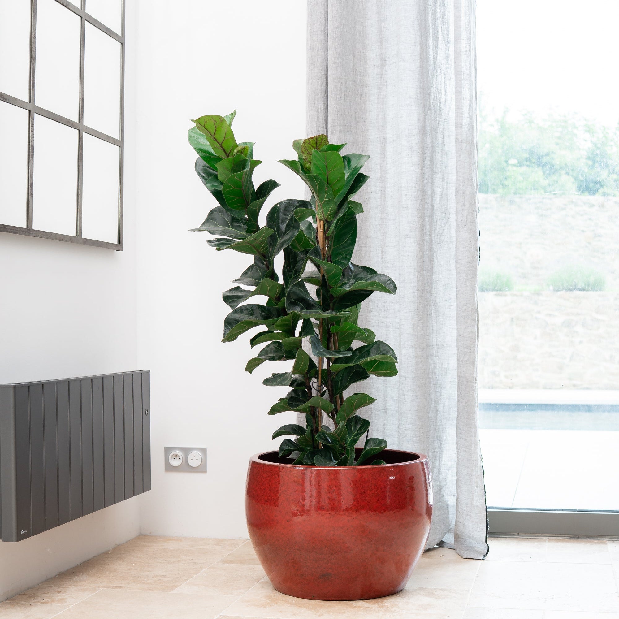 Keramicky květináč Romulus - Tropická červená