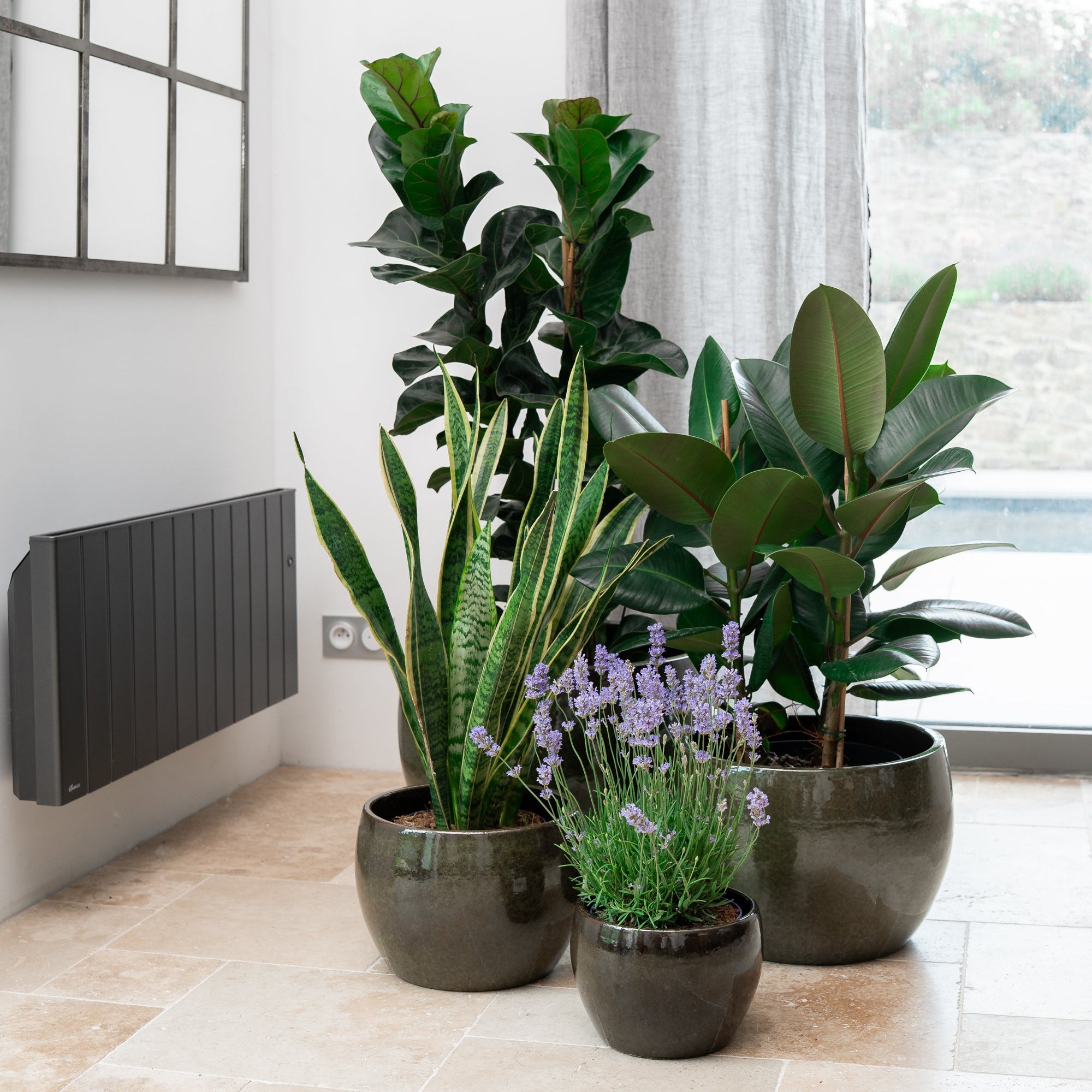 Keramicky květináč Romulus - Tropická zelená