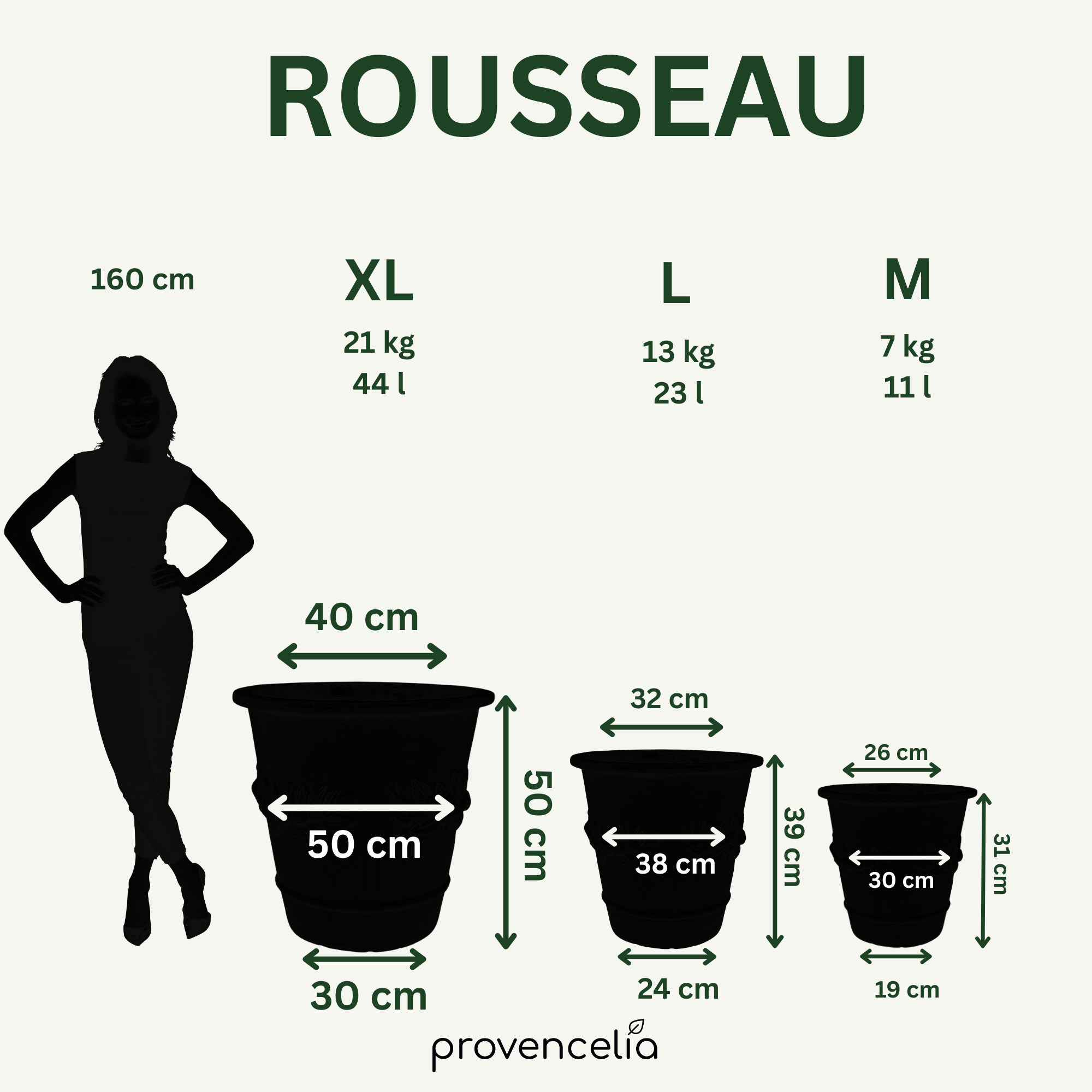 Keramický květináč ROUSSEAU - Krémová