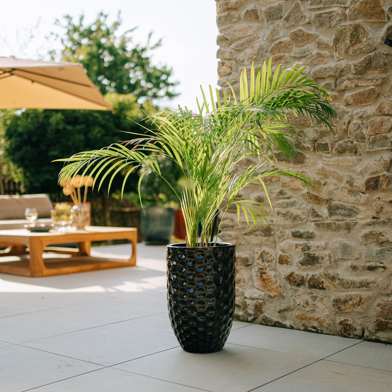 Keramický květináč MEROVEE - Černý