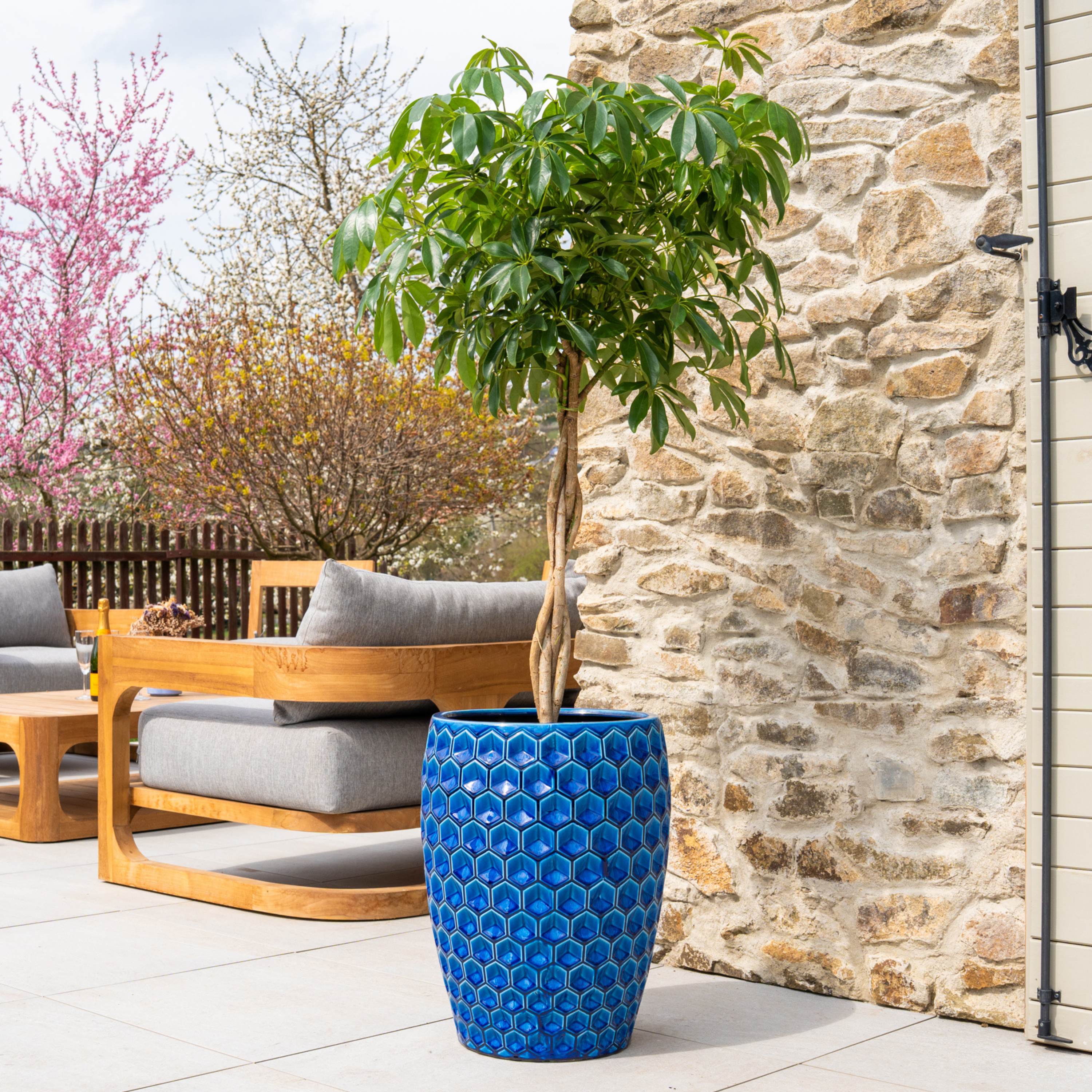 Keramický květináč Versaille - Modrý