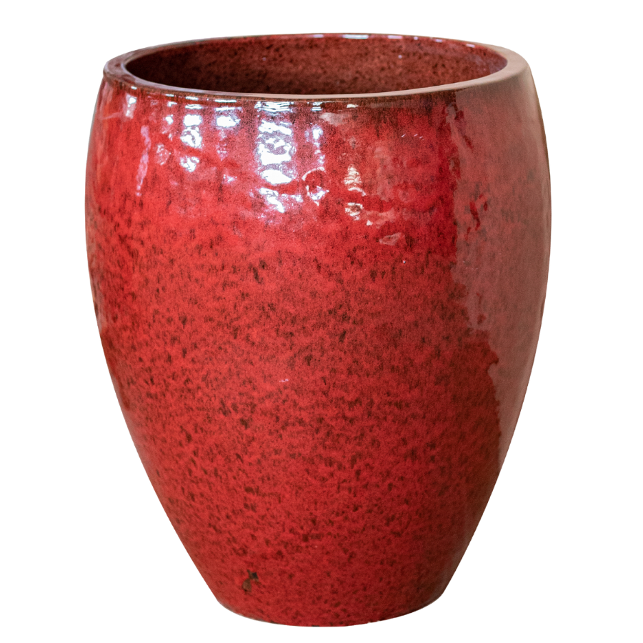 Keramický květináč Poseidon - Tropická červená