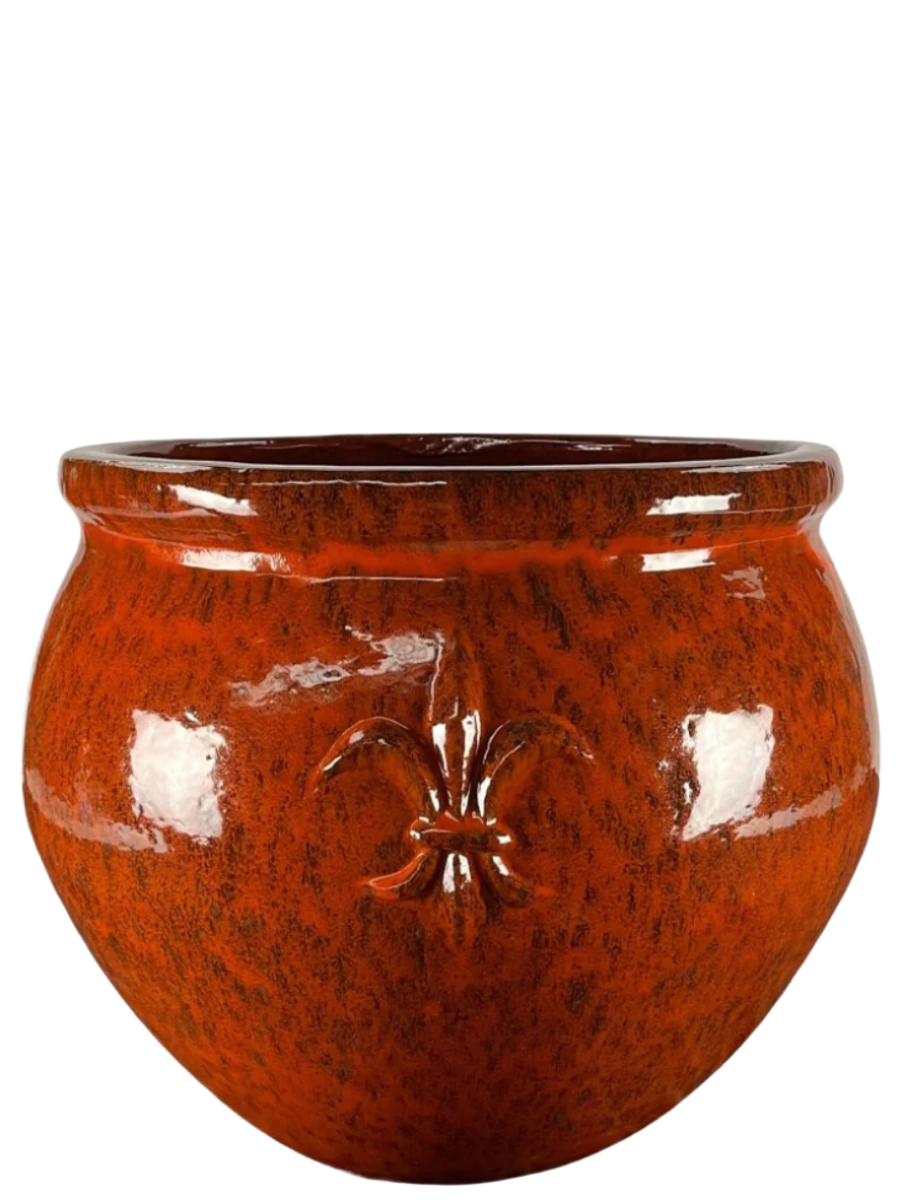 Keramicky_kvetinac_clovis oranzovy  - Provencelia.cz