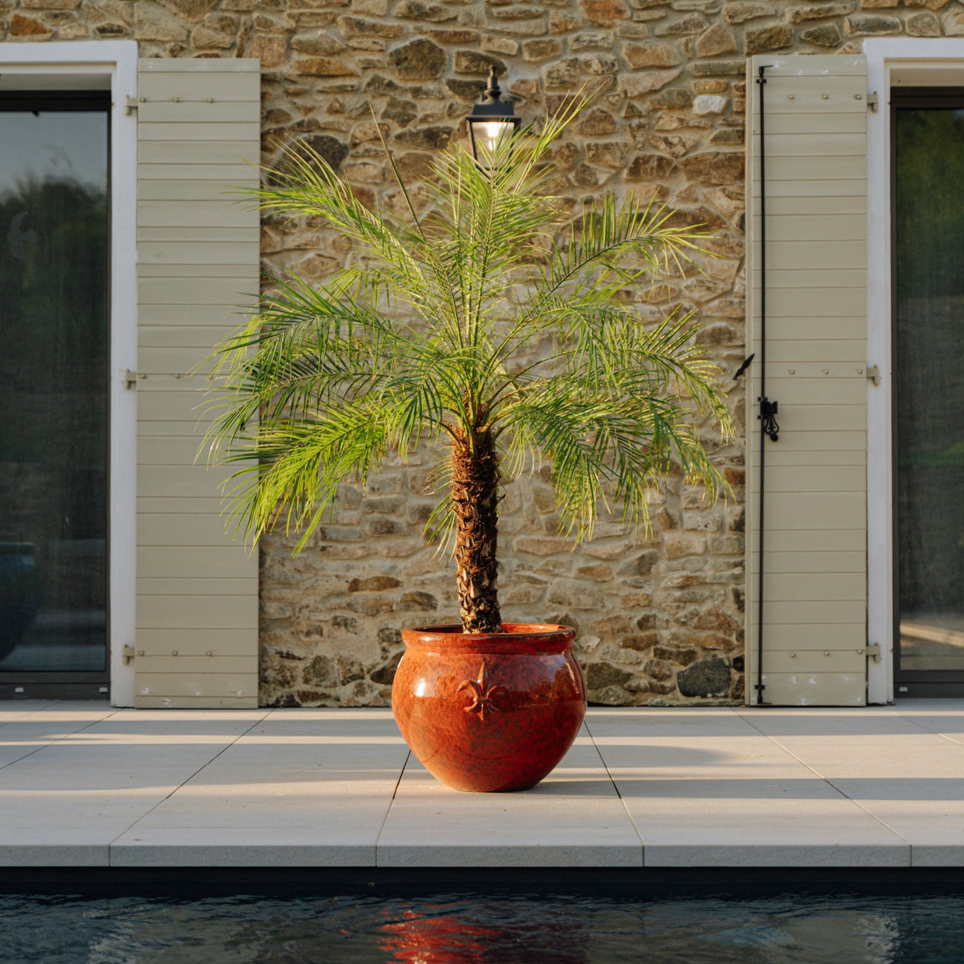 Keramický květináč Clovis - Podzimní oranžová - Provencelia.cz