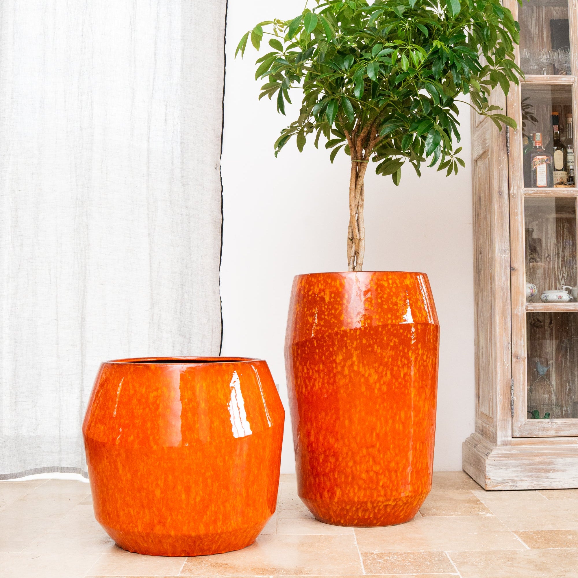 Keramický květináč Monaco - Oranžový