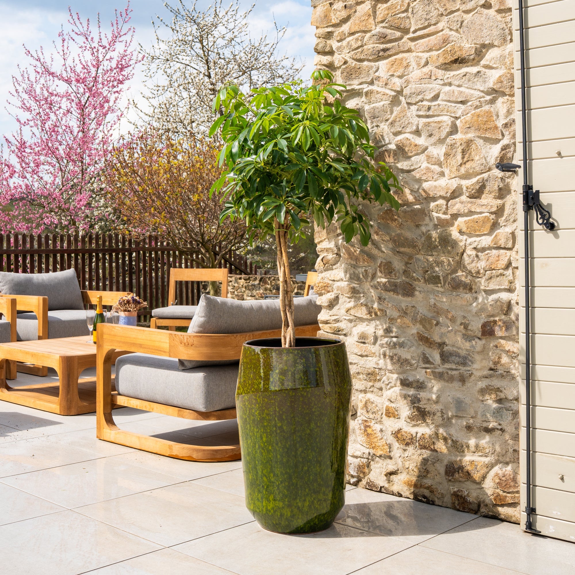 Keramický květináč Monaco - Zelený