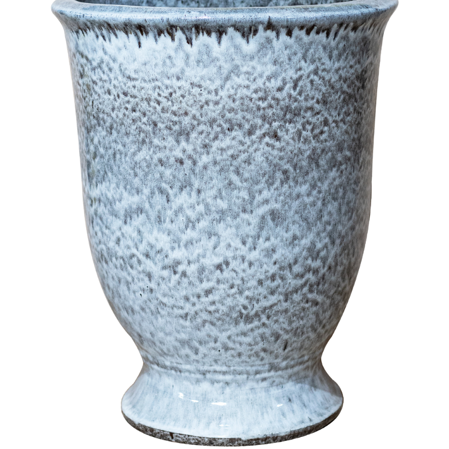Keramický květináč Arthur - Tygrovaná Bílá