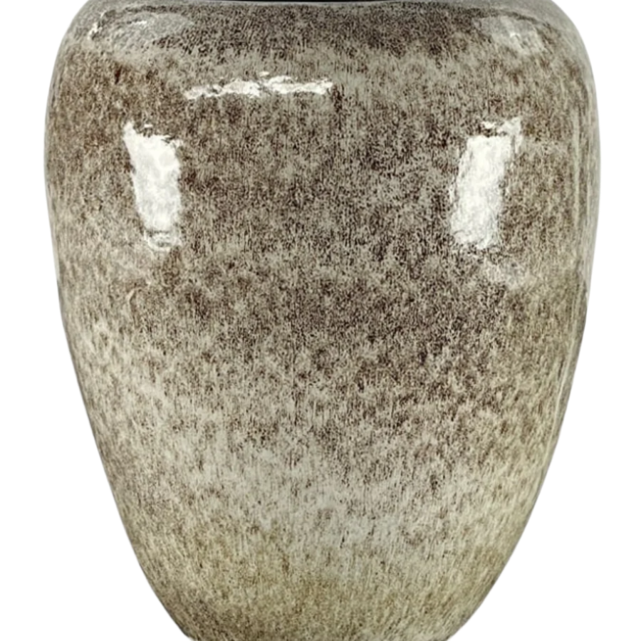 Keramický květináč Galilee - Tygrovaná bílá