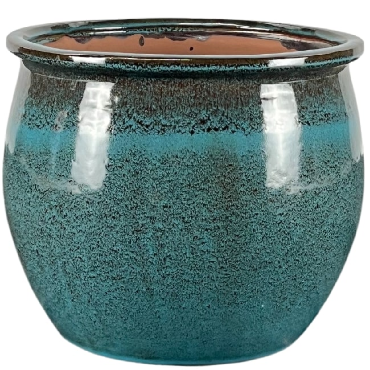 Keramický květináč Newton - Ocelově modrá - Provencelia.cz