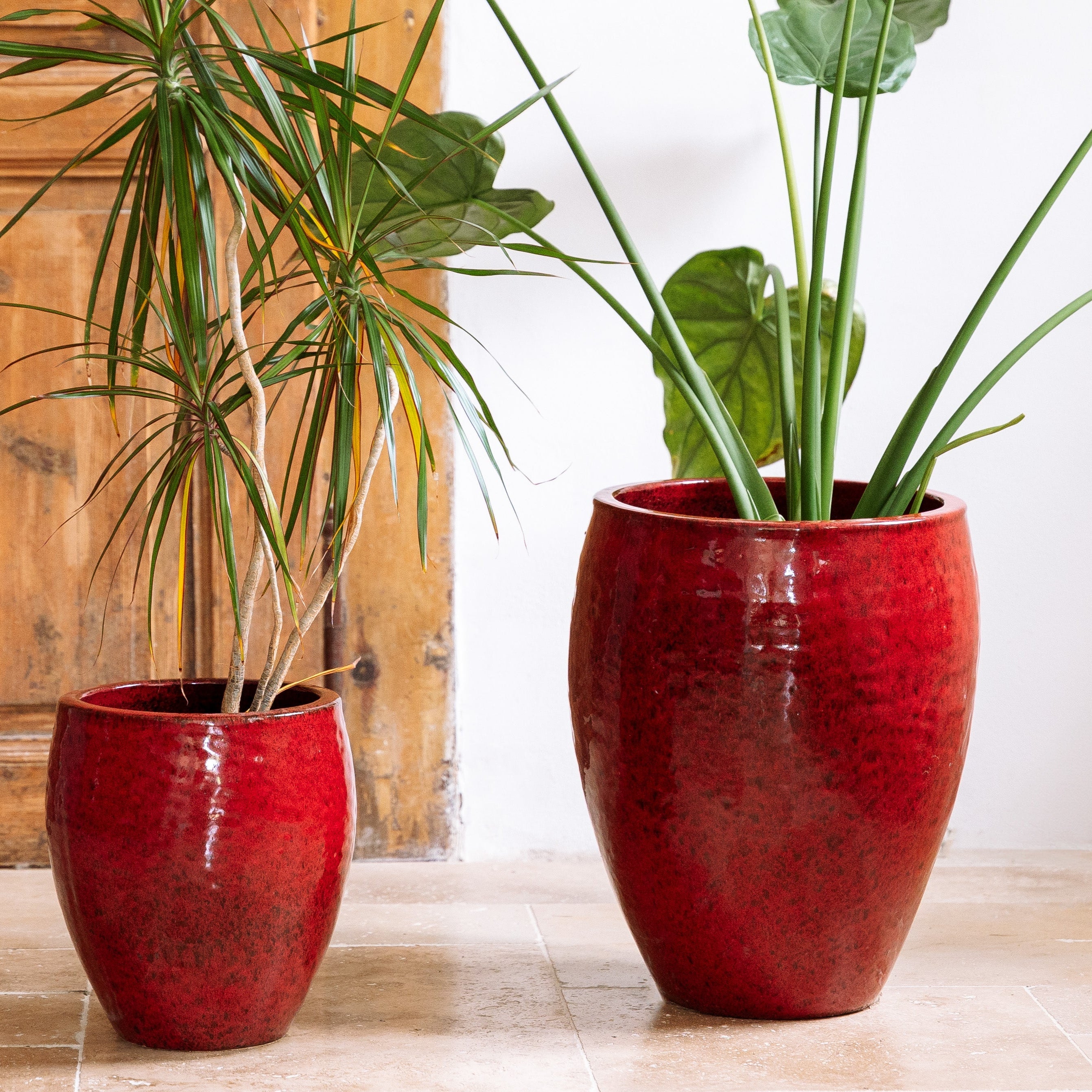 Keramický květináč Poseidon - Tropická červená