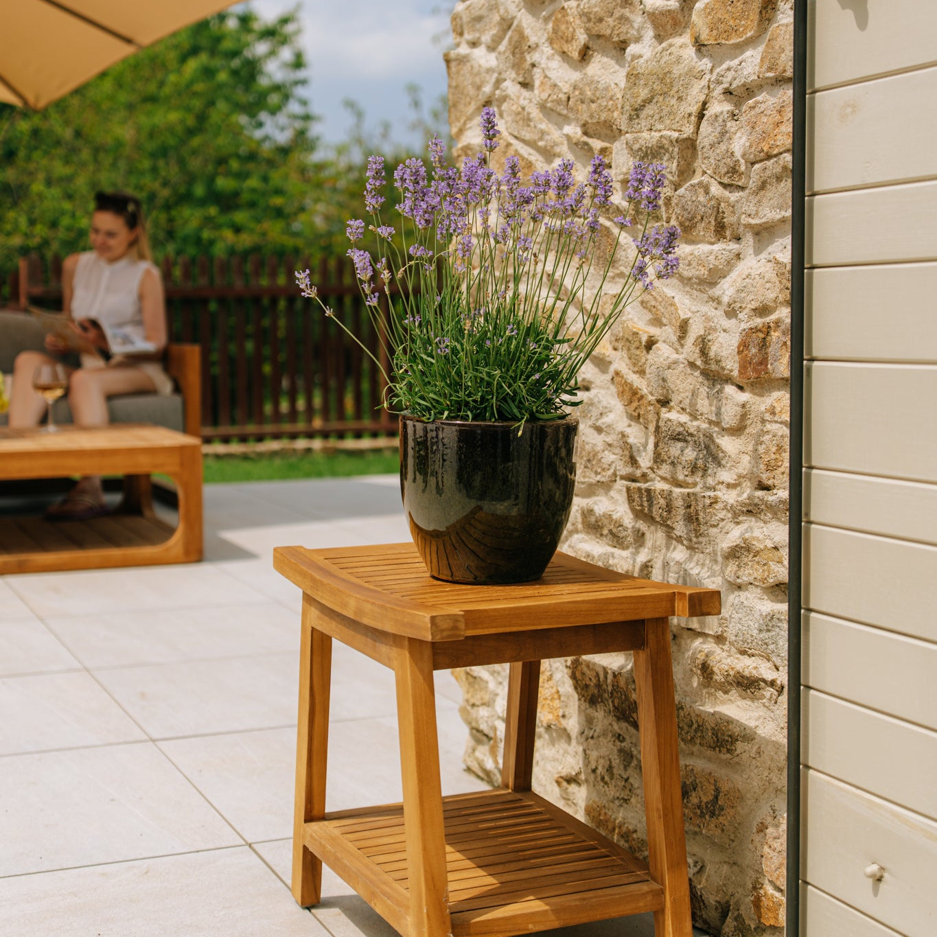 Keramický květináč LANCELOT - Černá