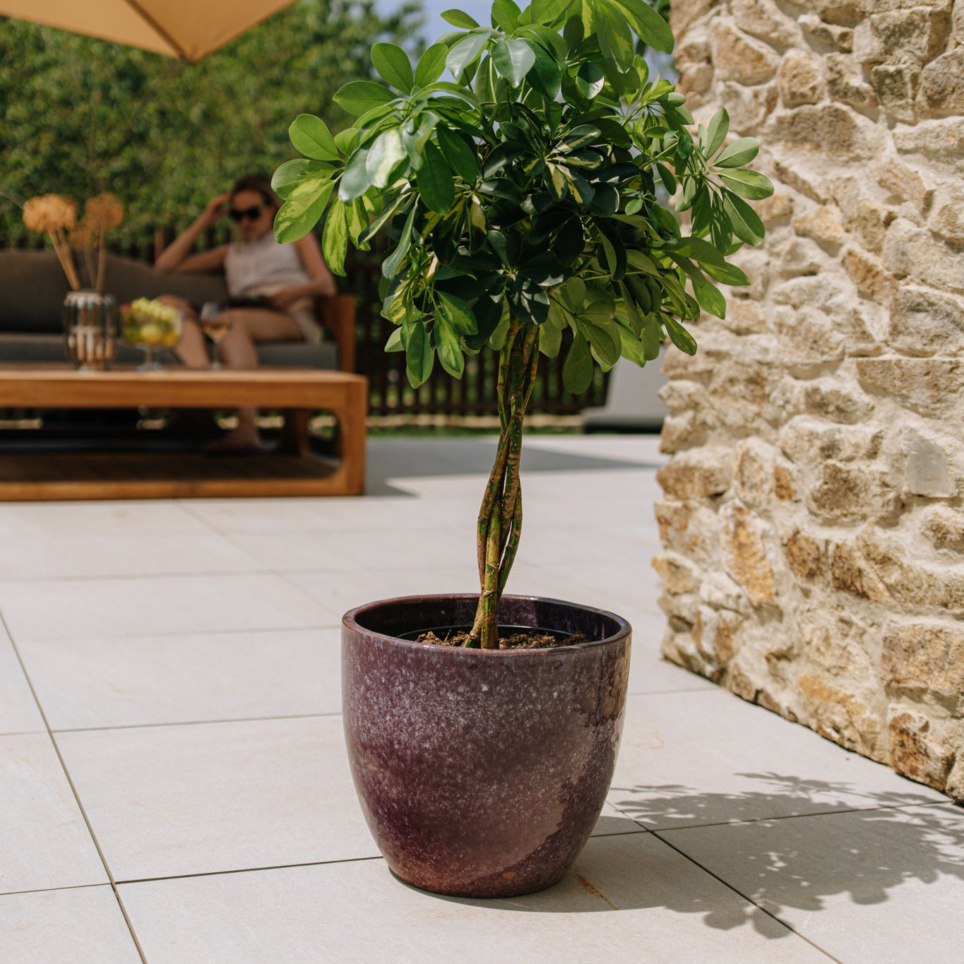 Keramický květináč LANCELOT - Fialový