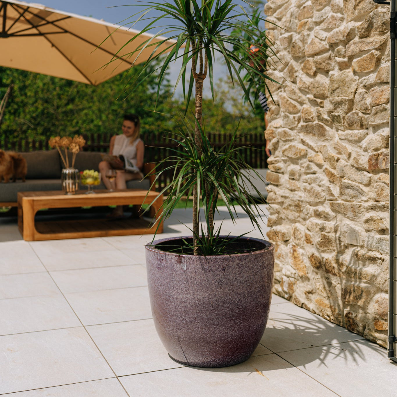 Keramický květináč LANCELOT - Fialový