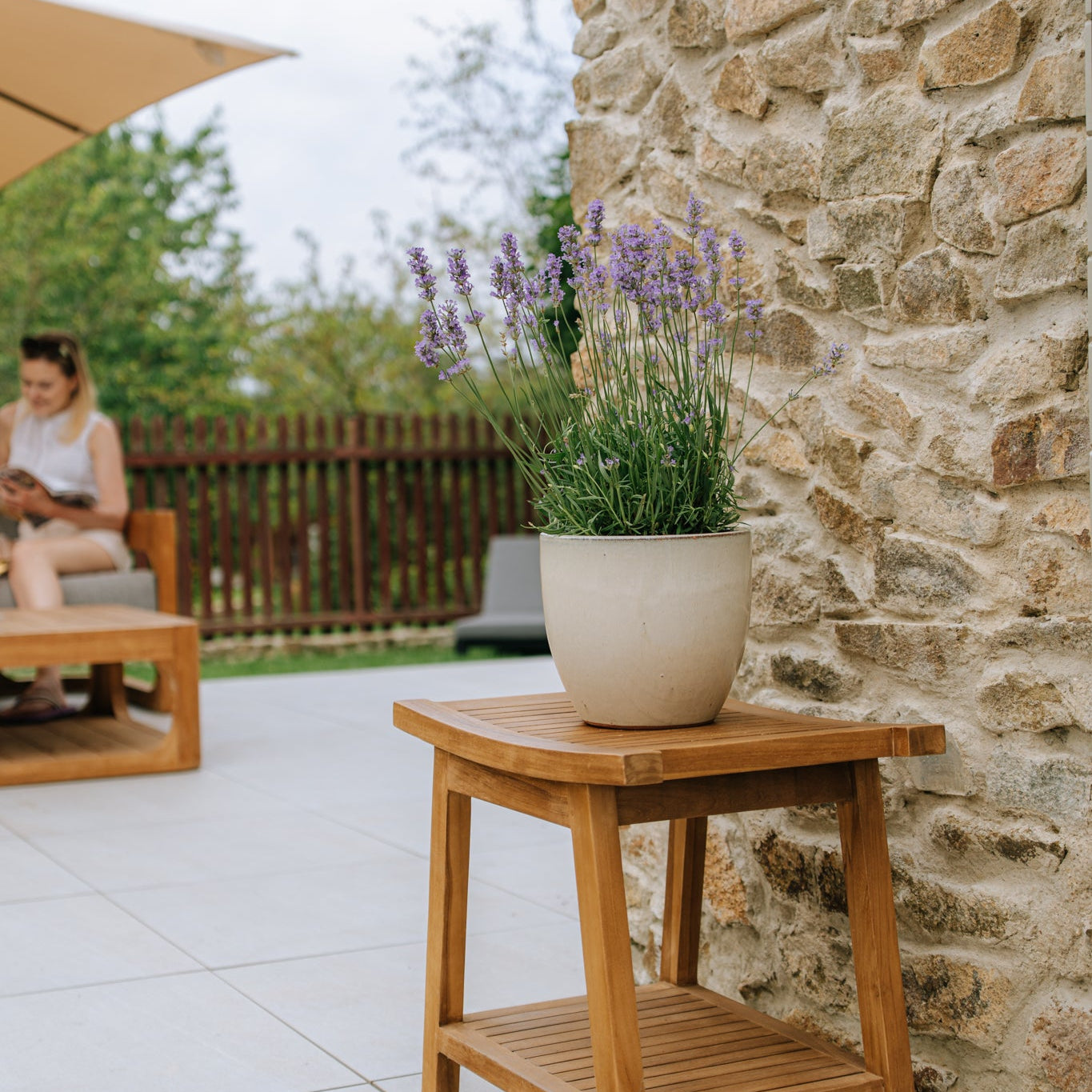 Keramický květináč LANCELOT - Krémový