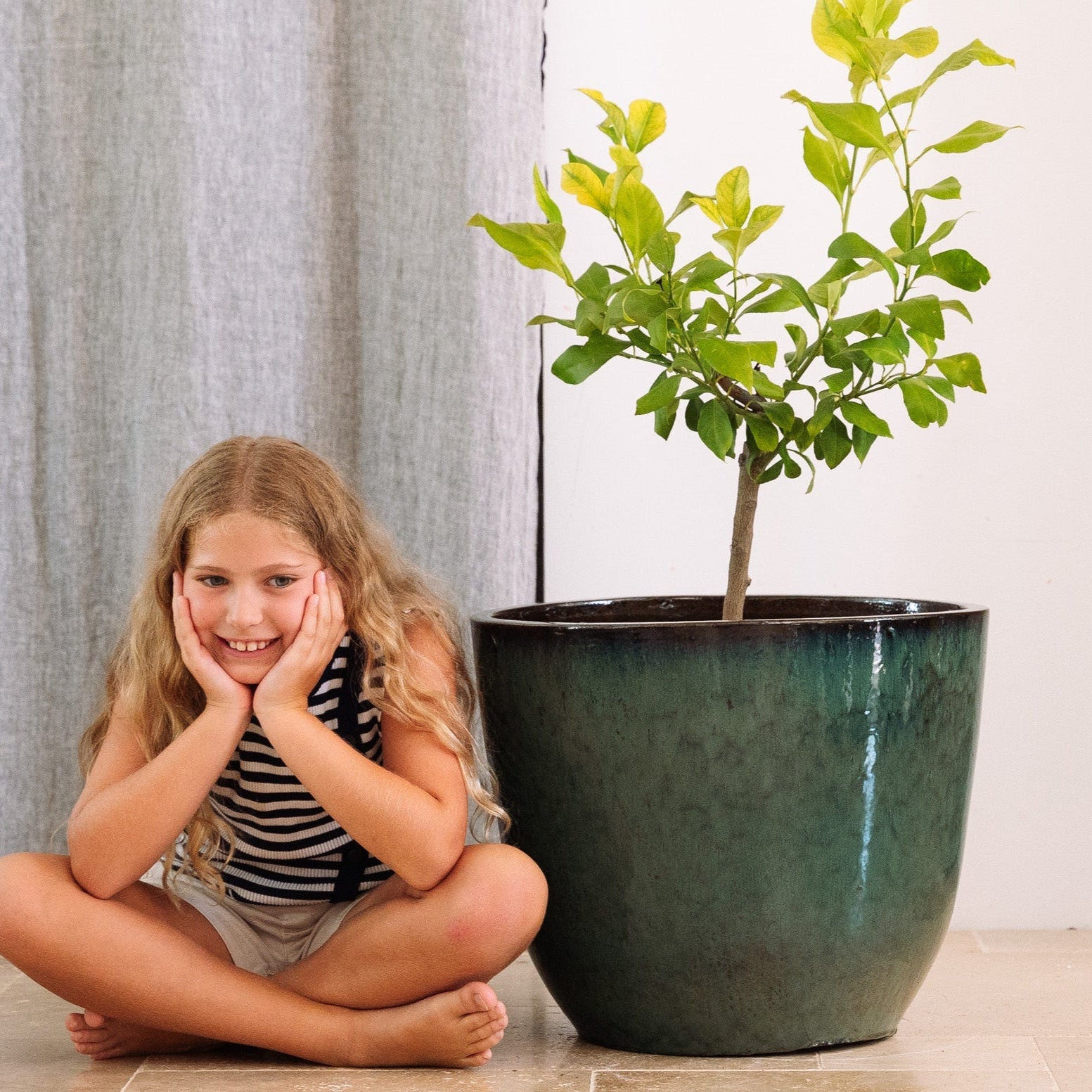 Keramický květináč LANCELOT - Nefritová