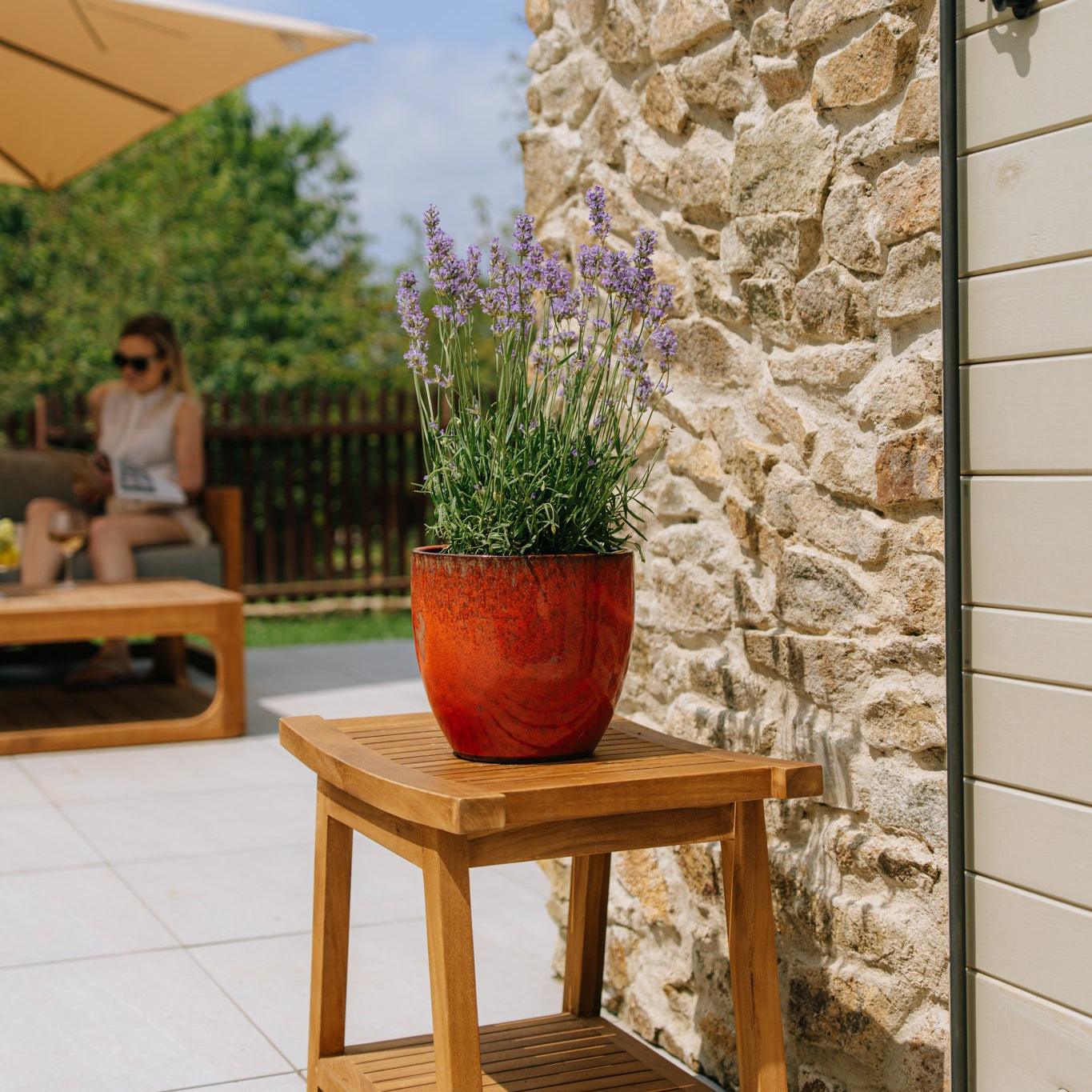 Keramický květináč LANCELOT - Podzimní oranžová