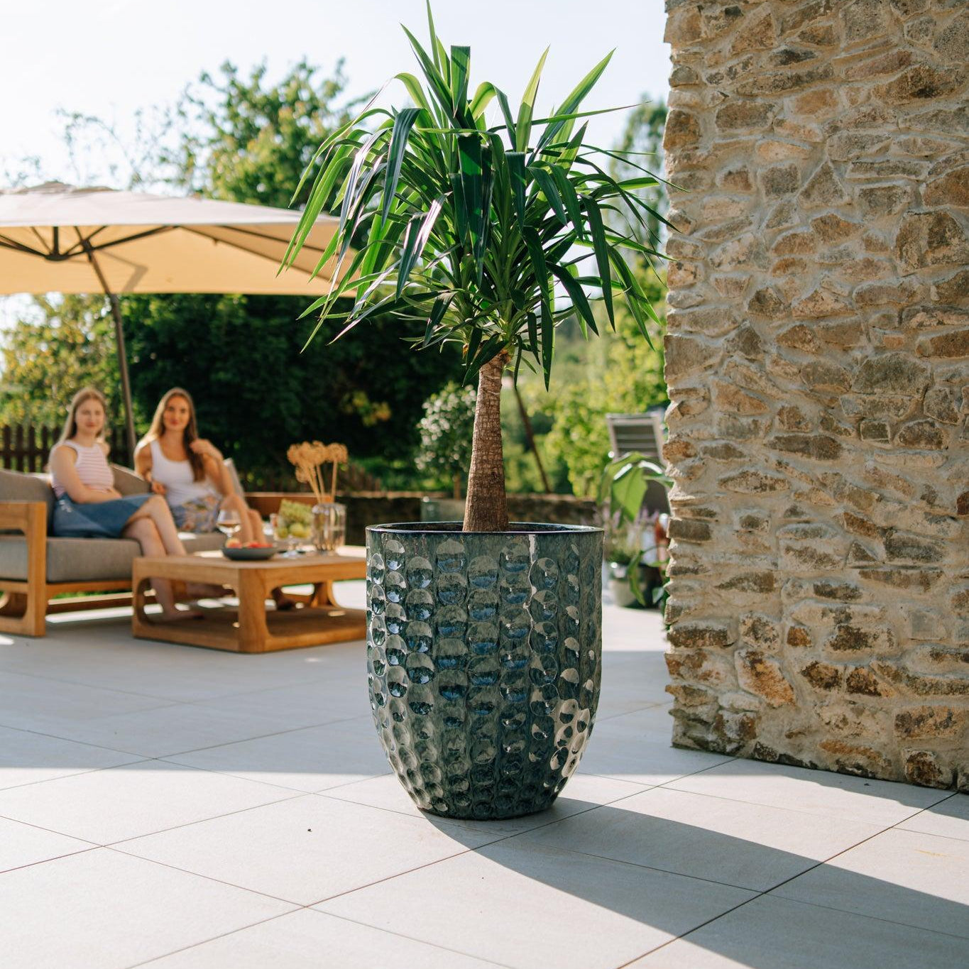 Keramický květináč MEROVEE - Ledově modrá