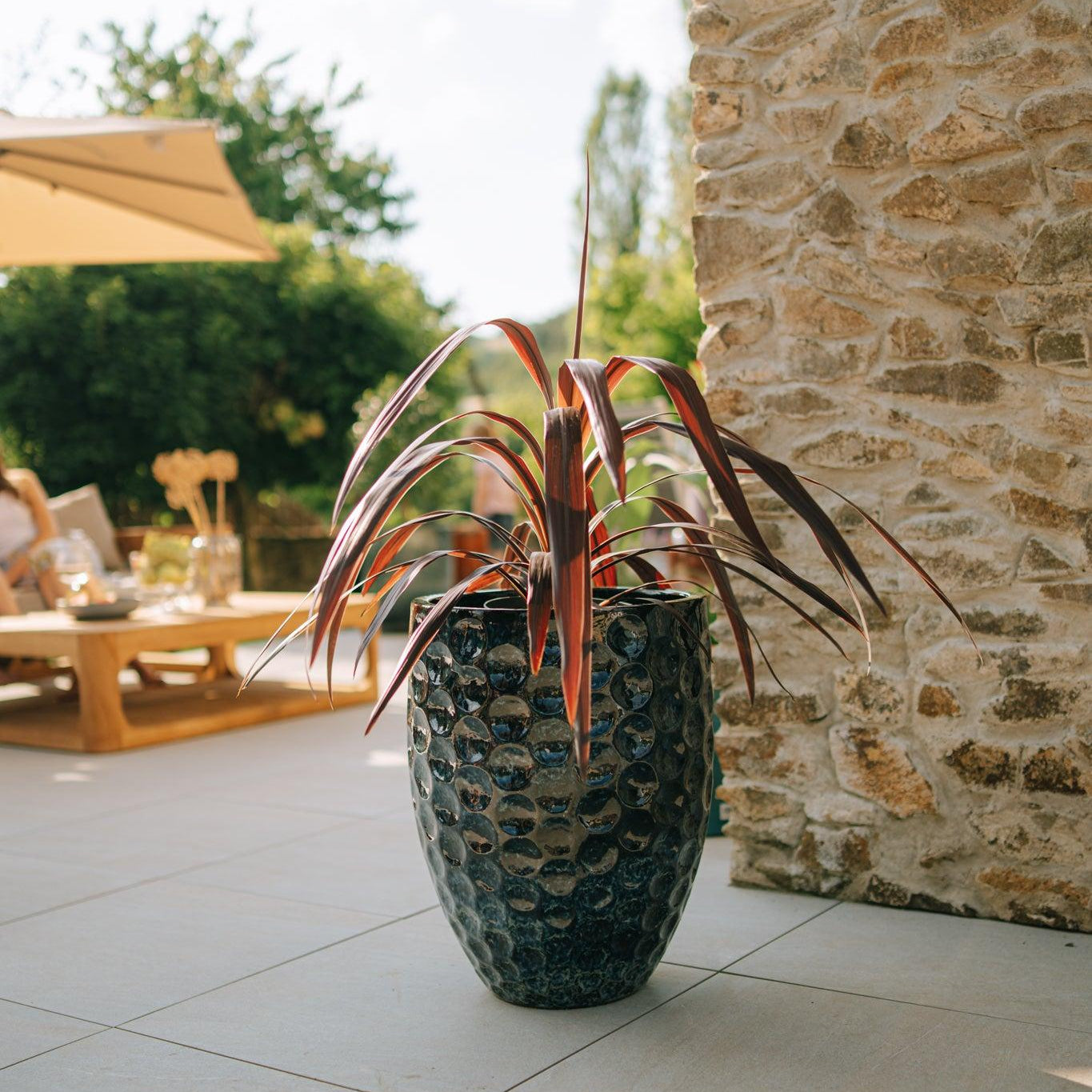 Keramický květináč MEROVEE - Ledově modrá