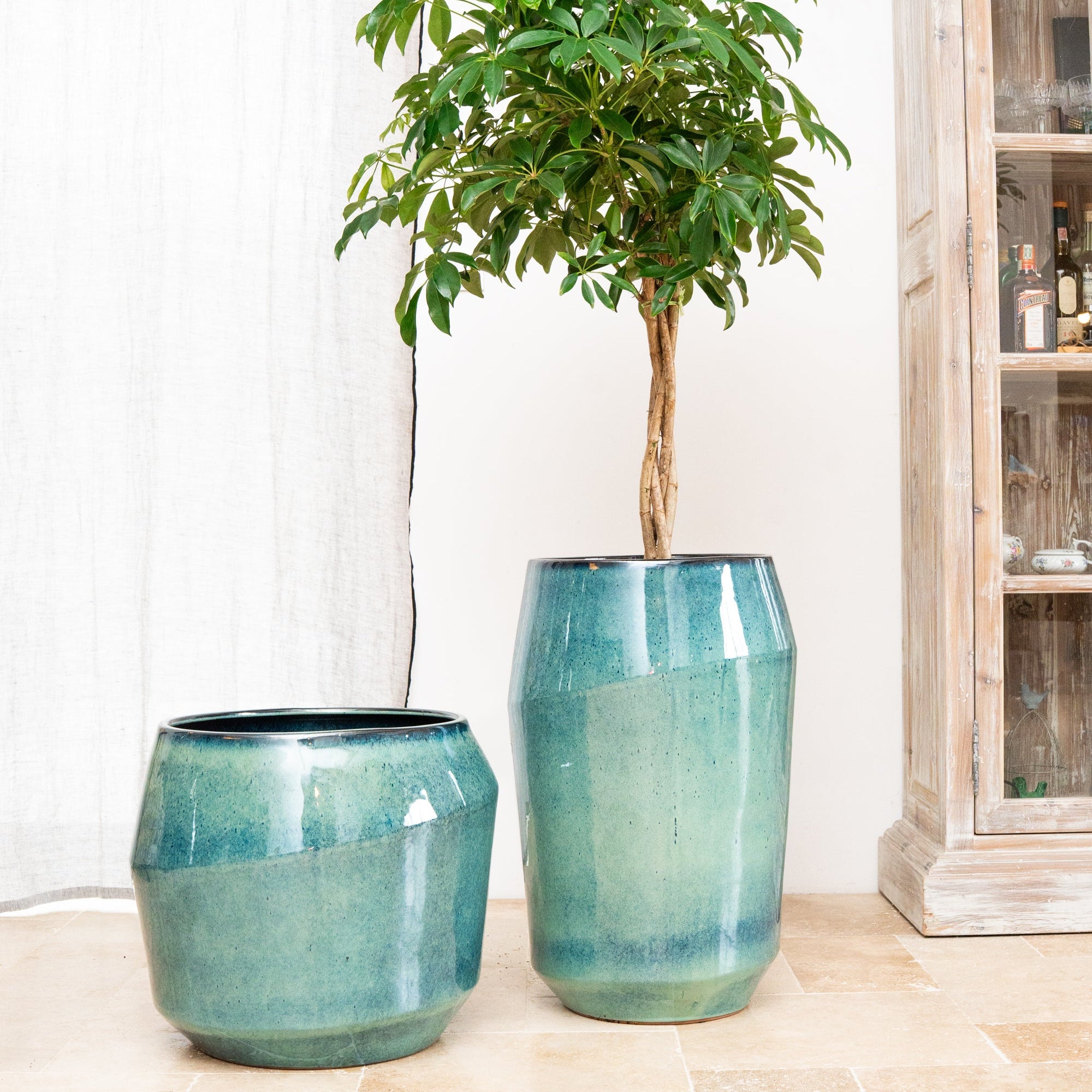 Keramický květináč Monaco - Světle modrá