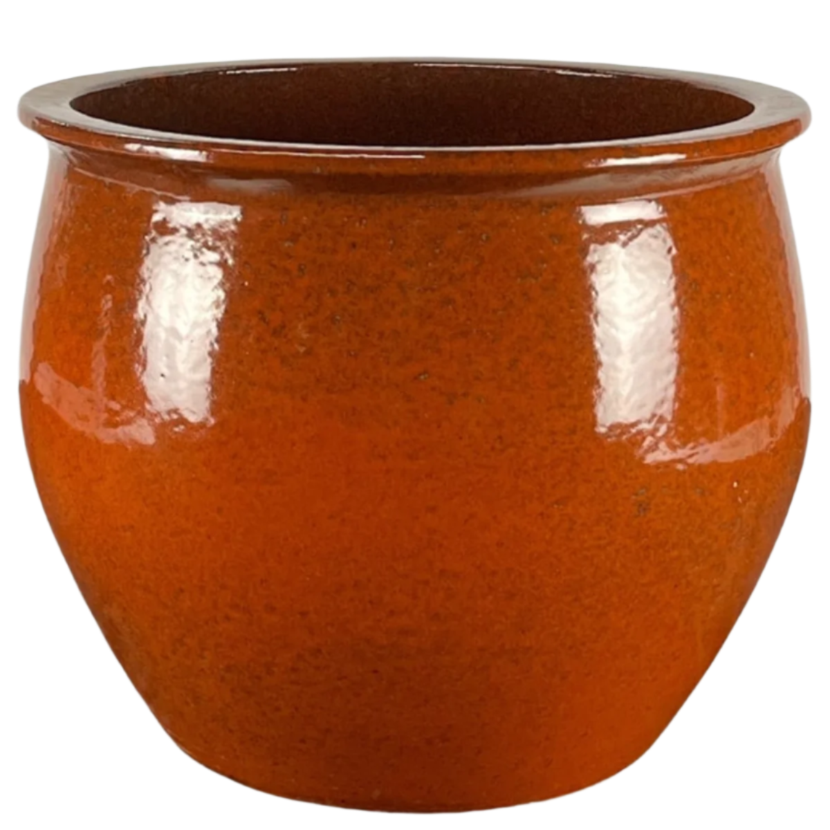 Keramický květináč Newton - Podzimně oranžová