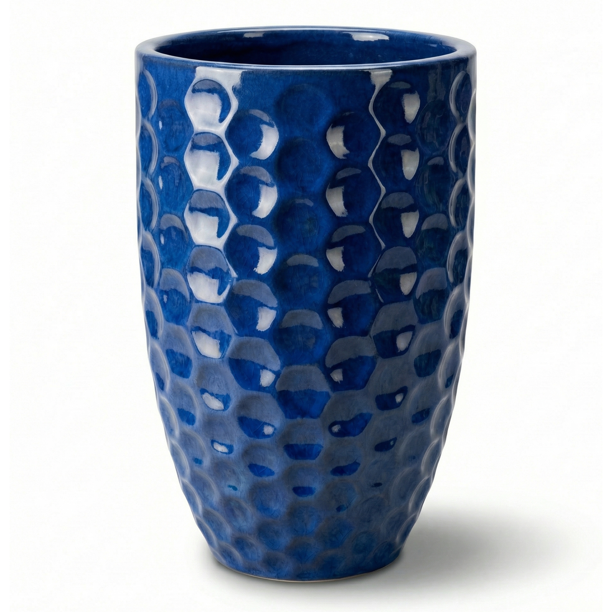 Keramický květináč MEROVEE azurově modrá – Provencelia, ručně vyráběný, mrazuvzdorný