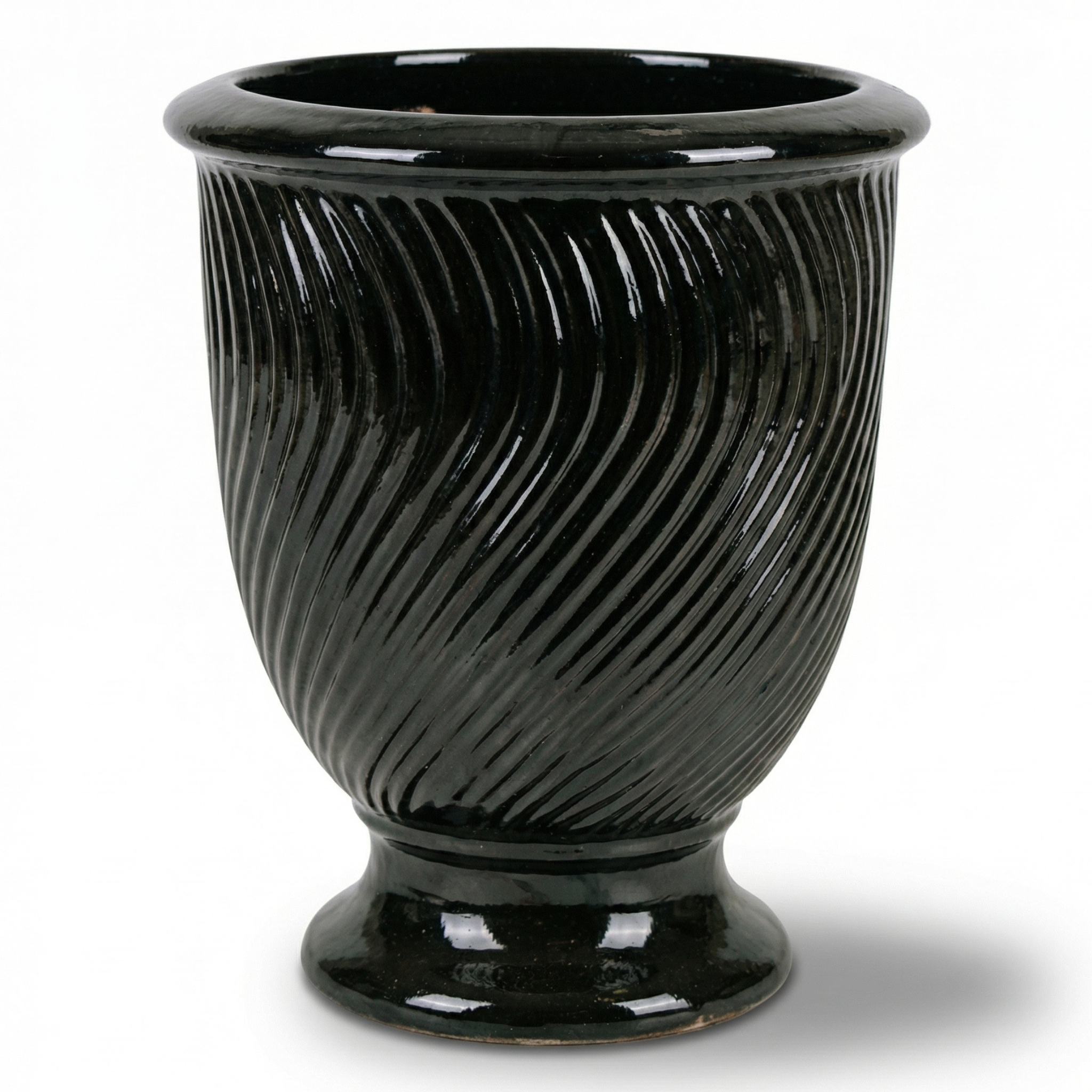 Keramický květináč MORGANE černá – Provencelia, ručně vyráběný, mrazuvzdorný
