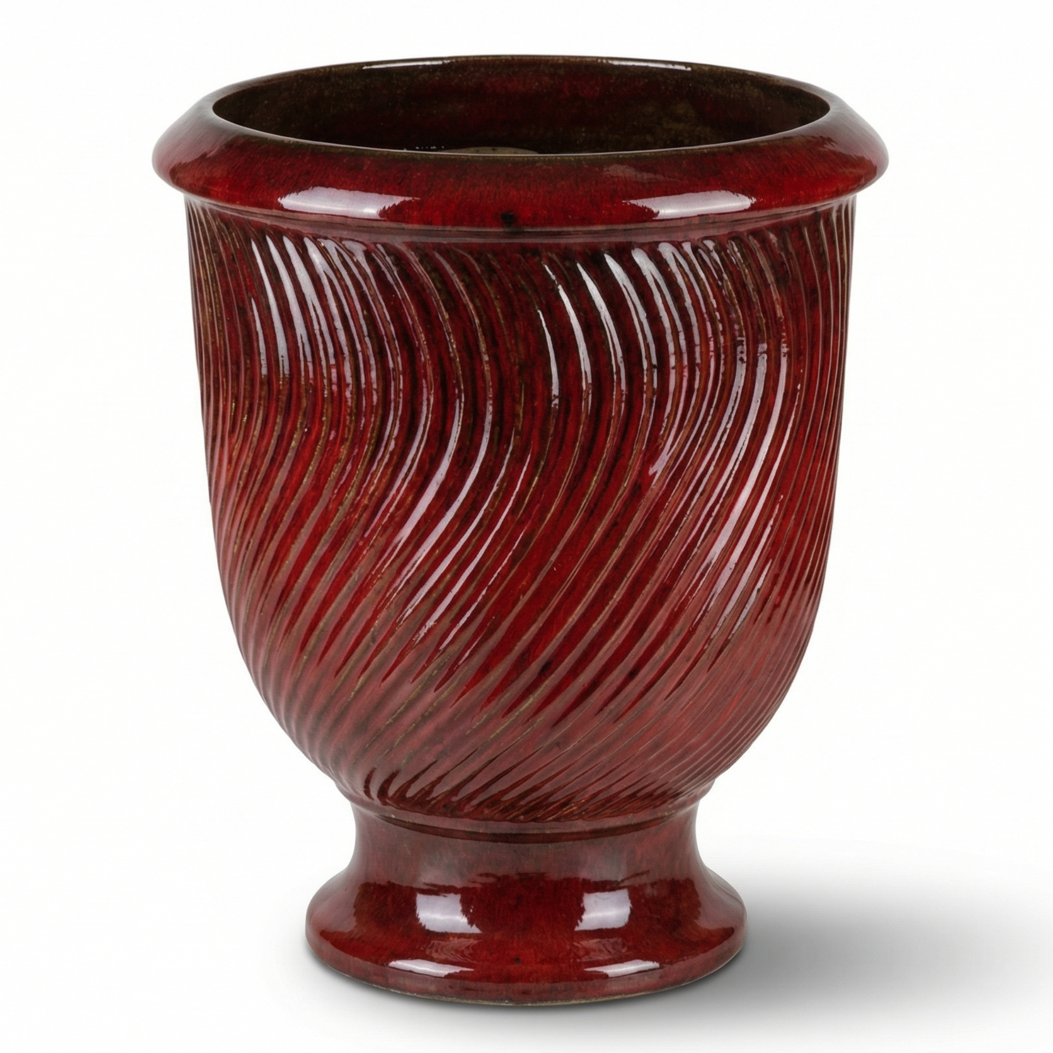 Keramický květináč MORGANE Cihlově červený – Provencelia, ručně vyráběný, mrazuvzdorný