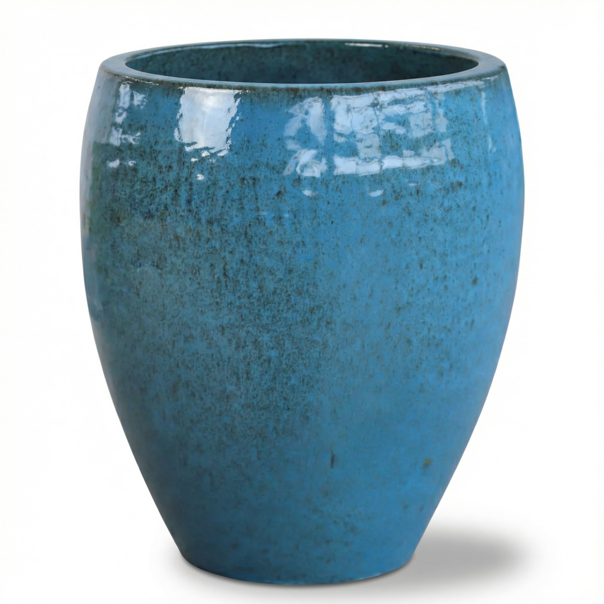 Keramický květináč POSEIDON1 ocelově modrá – Provencelia, ručně vyráběný, mrazuvzdorný