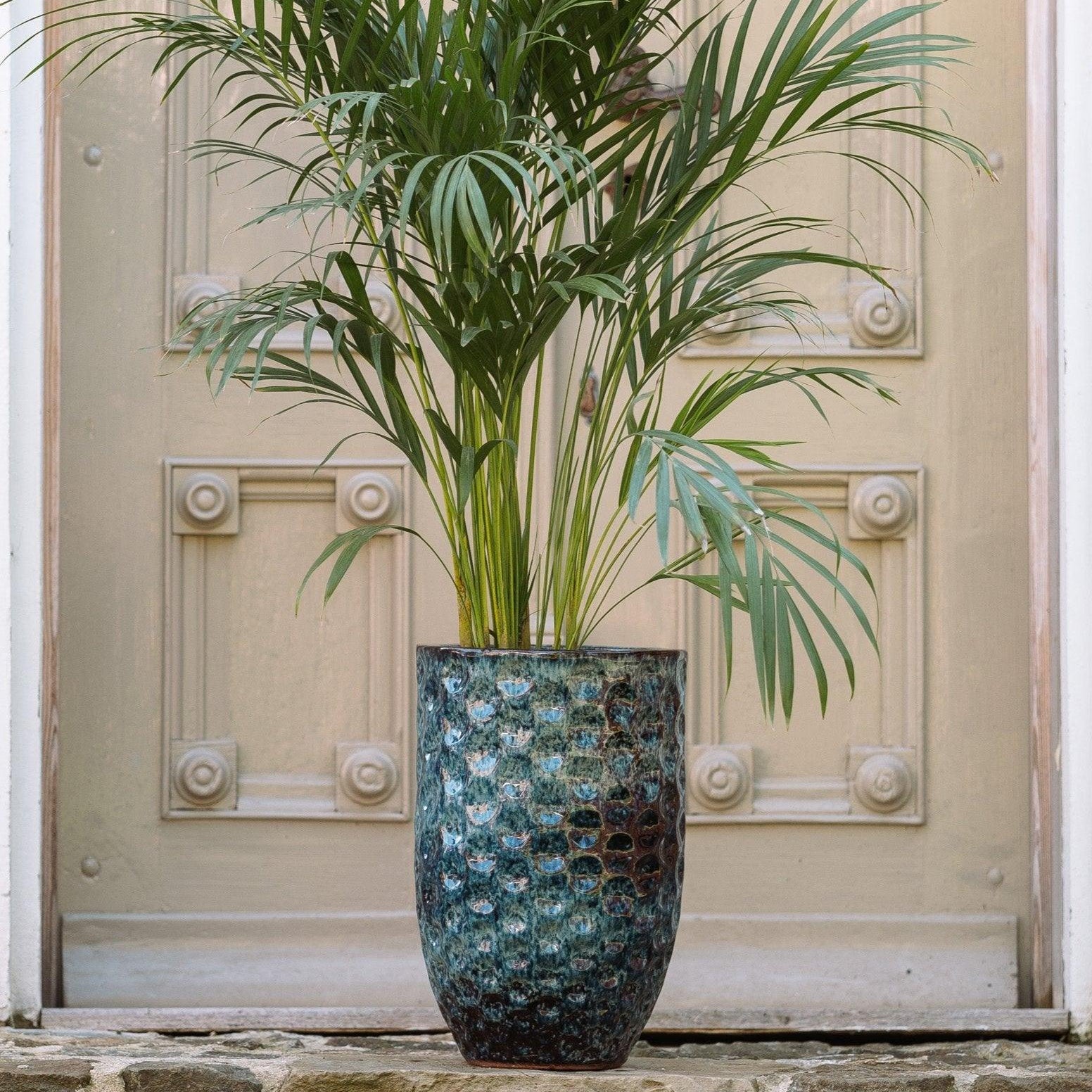 Keramický květináč MEROVEE - Ledově modrá - Provencelia.cz