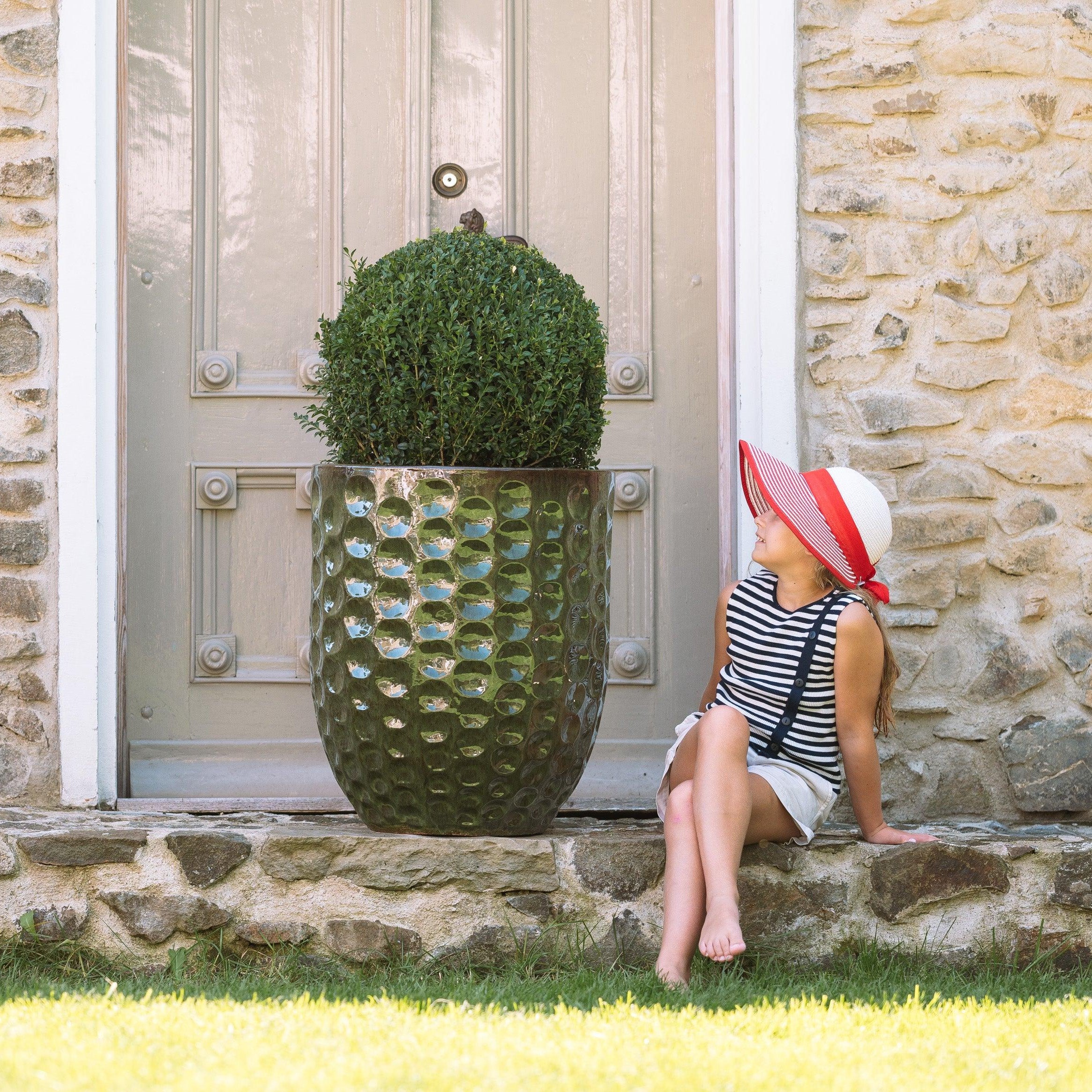 Keramický květináč MEROVEE - Tropická Zelená - Provencelia.cz